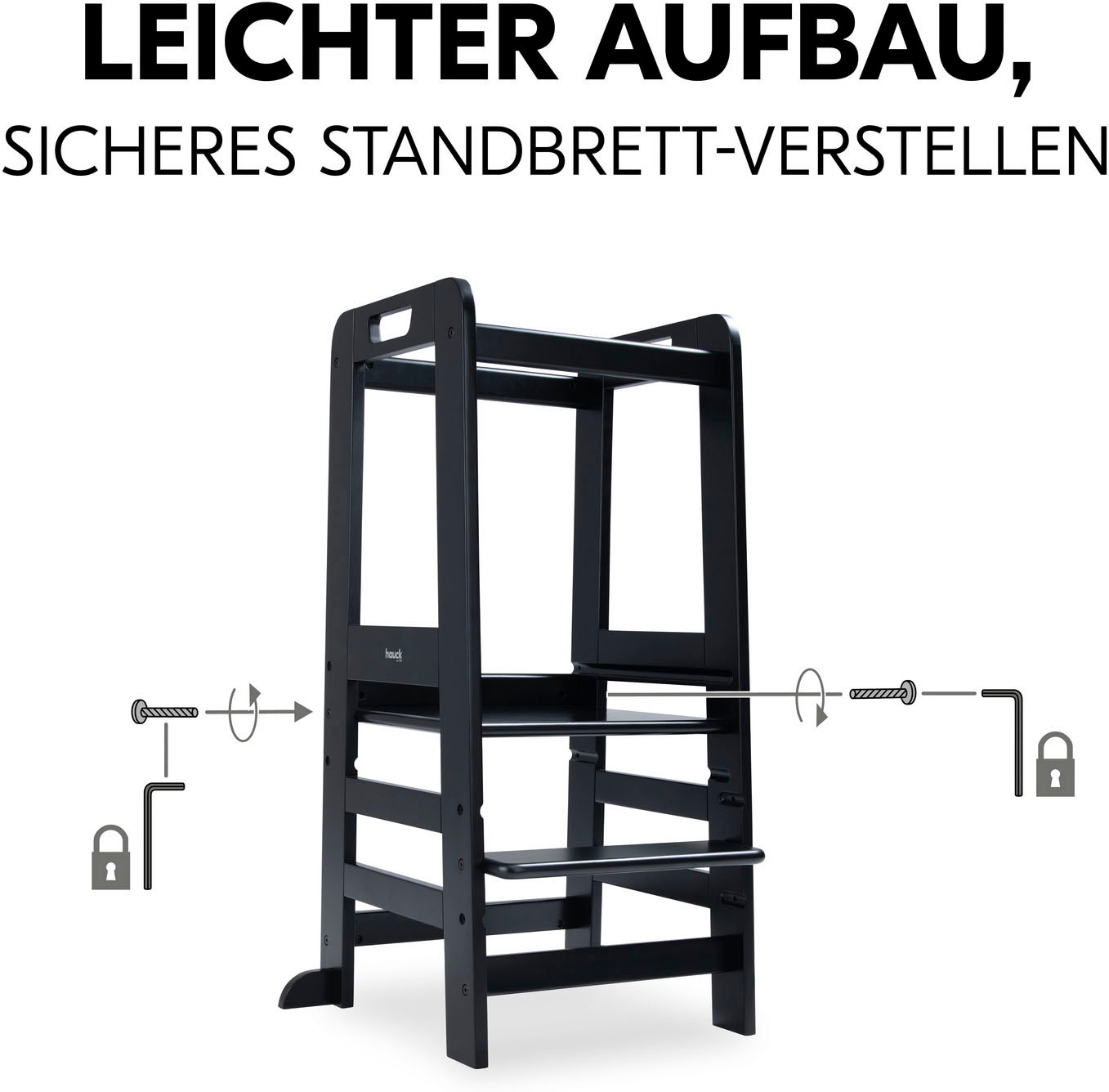 Hauck Assis-debout »Lernturm Learn N Explore, Black« () FSC® - schützt Wald