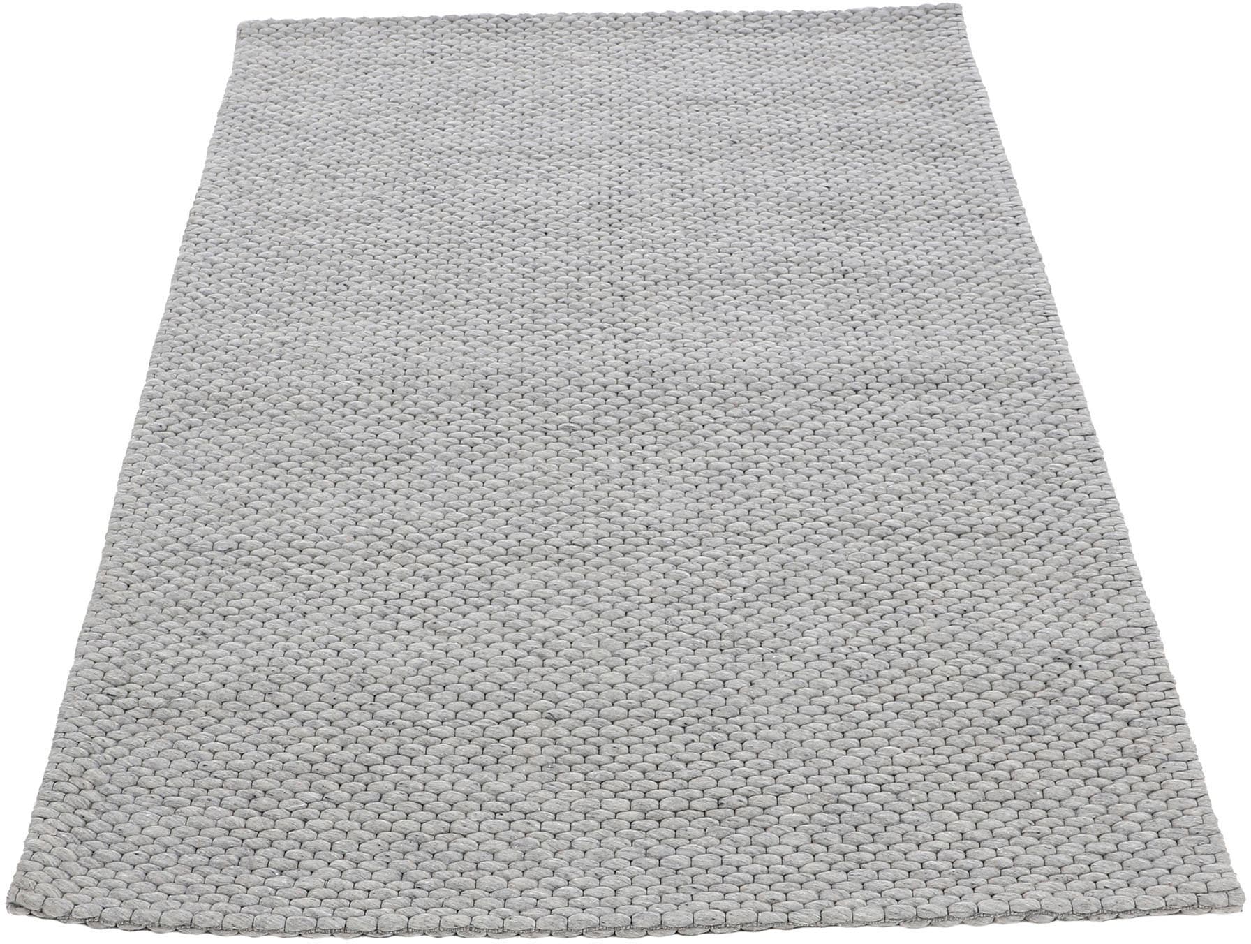 carpetfine Wollteppich »Sina ,   auch als Läufer« rechteckig 14 mm Höhe Handweb Teppich, reine Wolle, meliert, handgewebt, weich & kuschelig