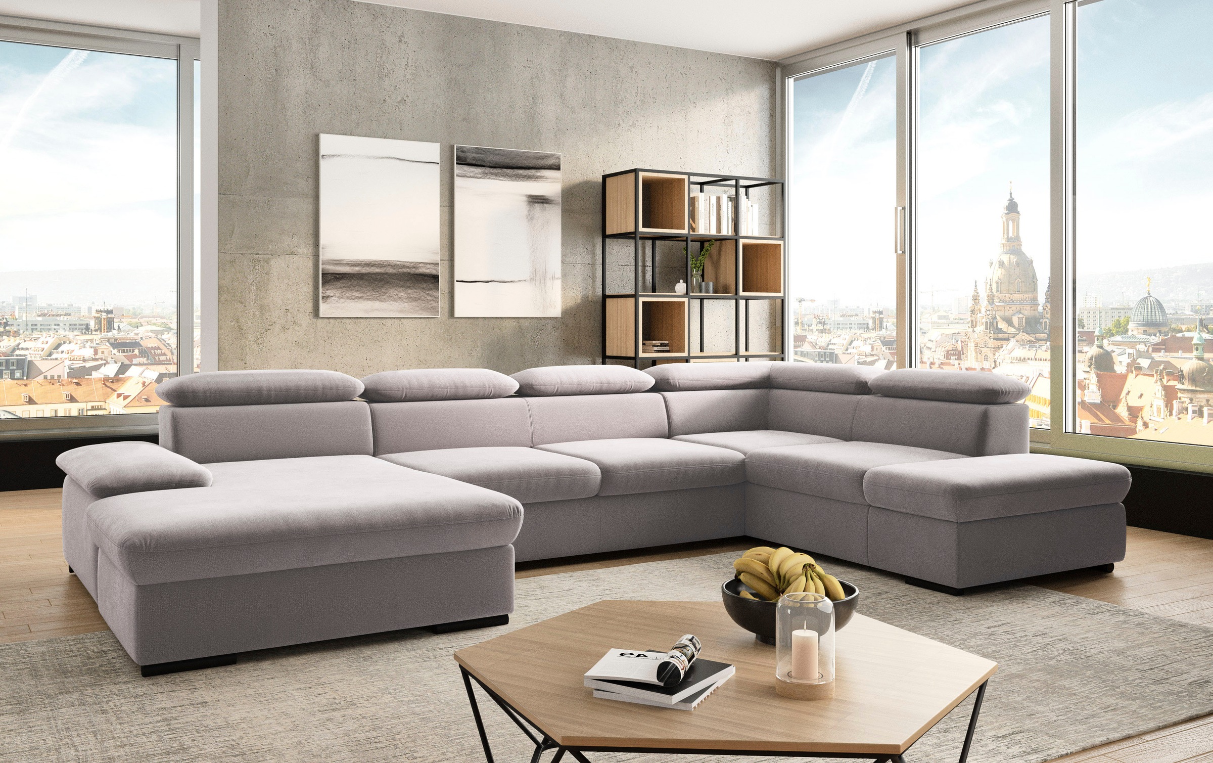 sit&more Wohnlandschaft »Alcudia U-Form«, wahlweise mit Bettfunktion