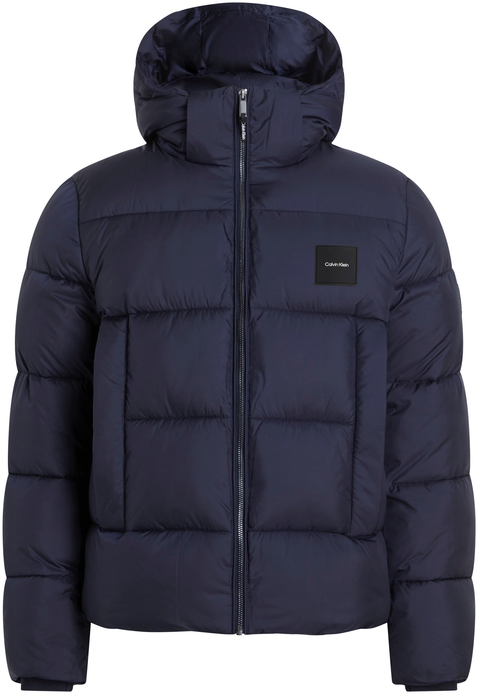 Calvin Klein Outdoorjacke »HOODED QUILT PUFFER MW«, mit Kapuze, mit Logopatch