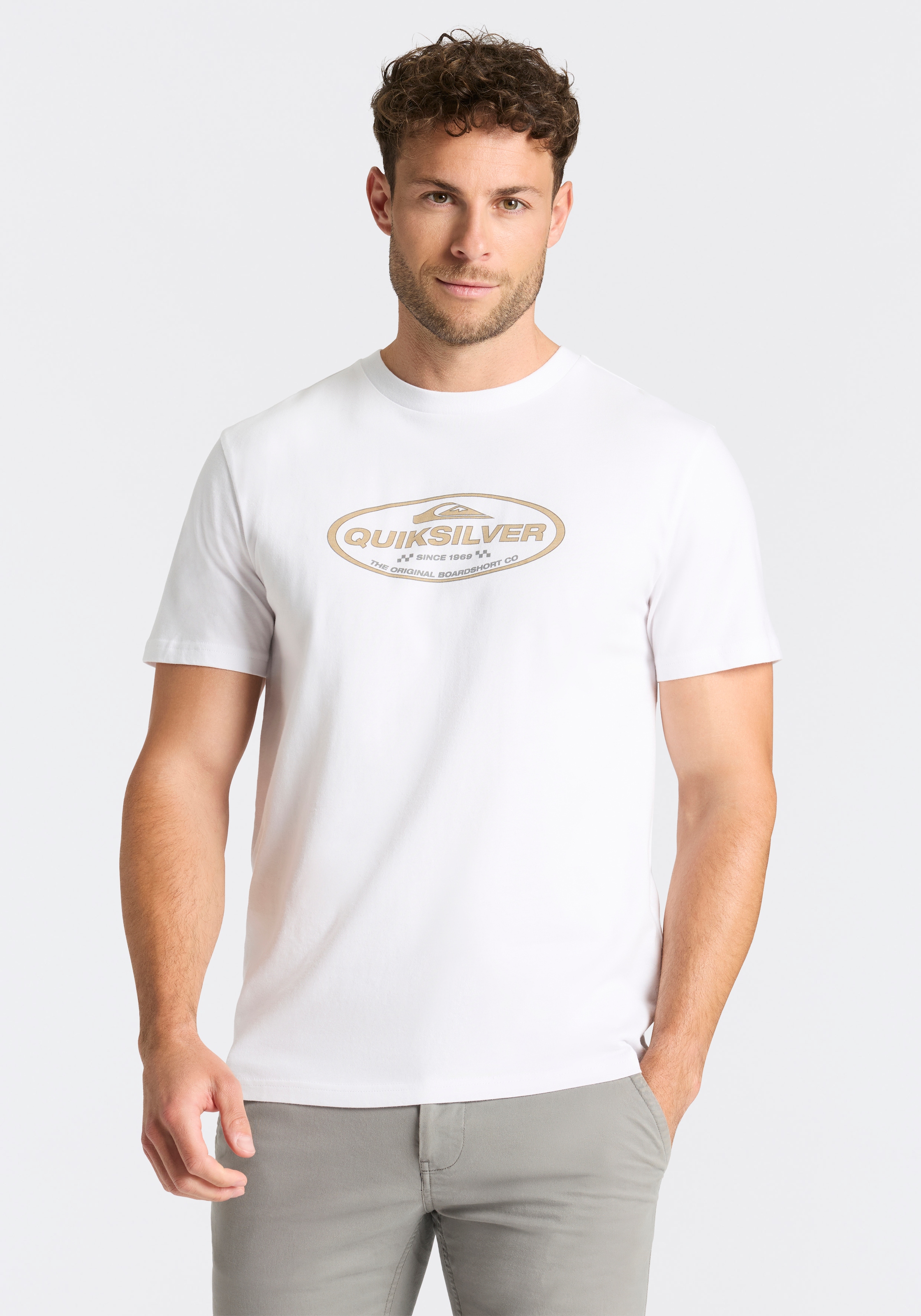 Quiksilver T-shirt »LIGHT WAVES OFF COURSE SHORT SLEEVE PACK« 2 Lot de 2, design à manches courtes, avec col rond, en jersey