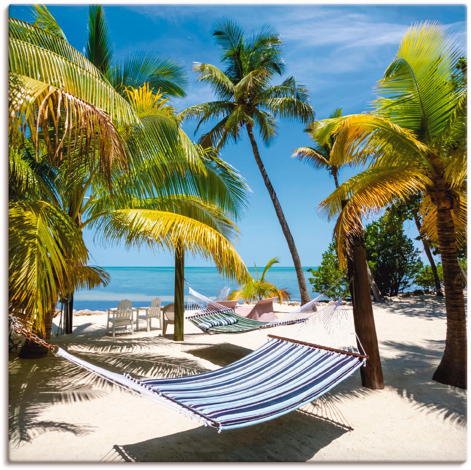 Image of Artland Wandbild »Florida Wellness«, Strand, (1 St.), in vielen Grössen & Produktarten - Alubild / Outdoorbild für den Aussenbereich, Leinwandbild, Poster, Wandaufkleber / Wandtattoo auch für Badezimmer geeignet bei Ackermann Versand Schweiz