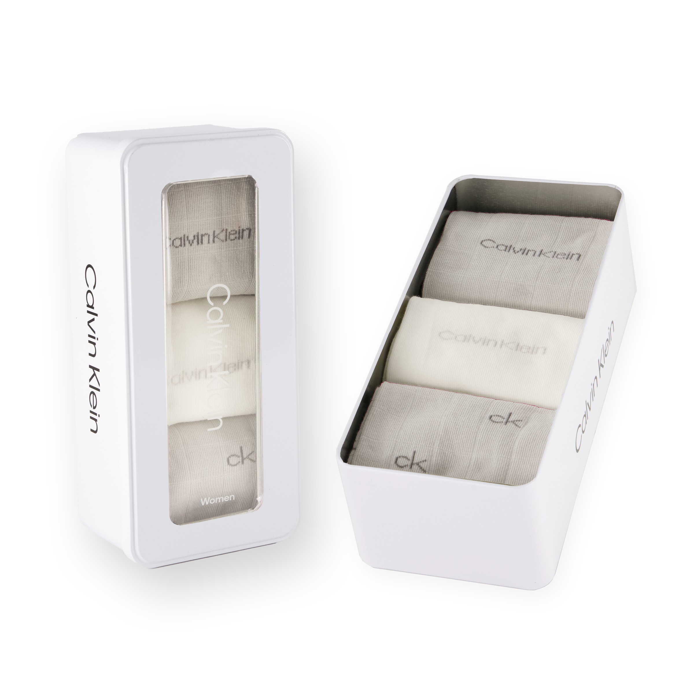 Image of Calvin Klein Socken "CK WOMEN SOCK GIFTBOX GRID AOP" 3er Pack, Geschenkbox