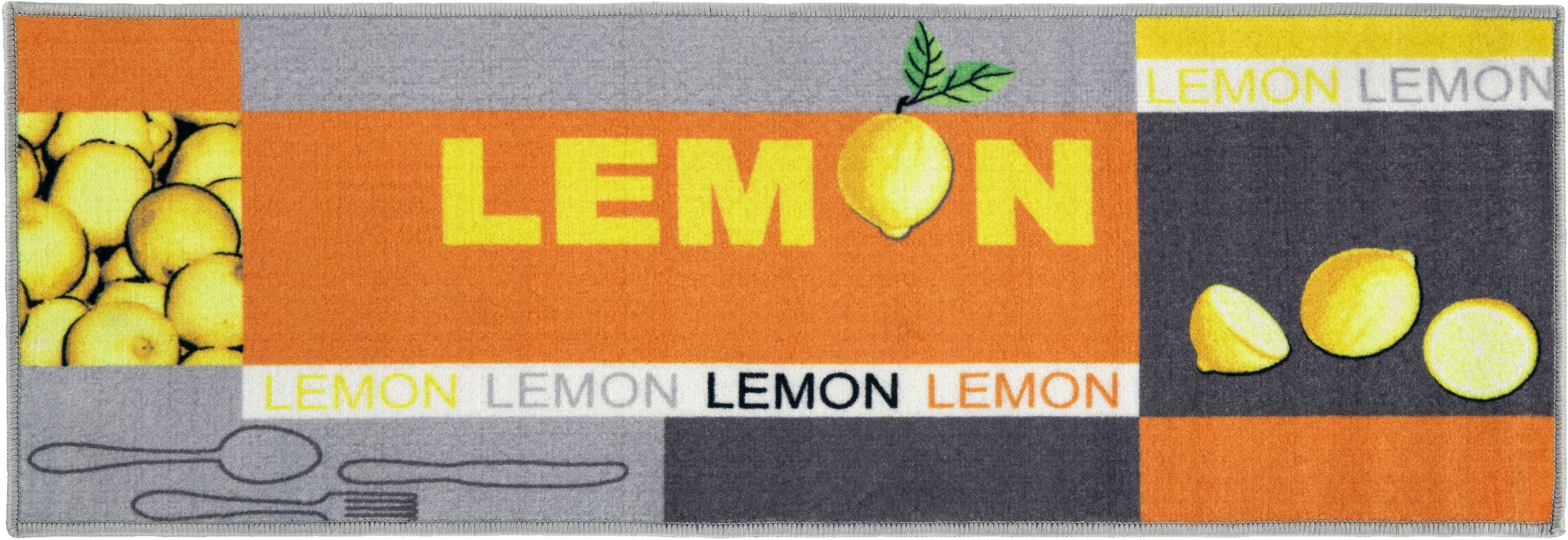 Image of Andiamo Küchenläufer »Lemon«, rechteckig, 5 mm Höhe, Motiv Zitronen, mit Schriftzug, Grösse 50x150 cm, Küche bei Ackermann Versand Schweiz