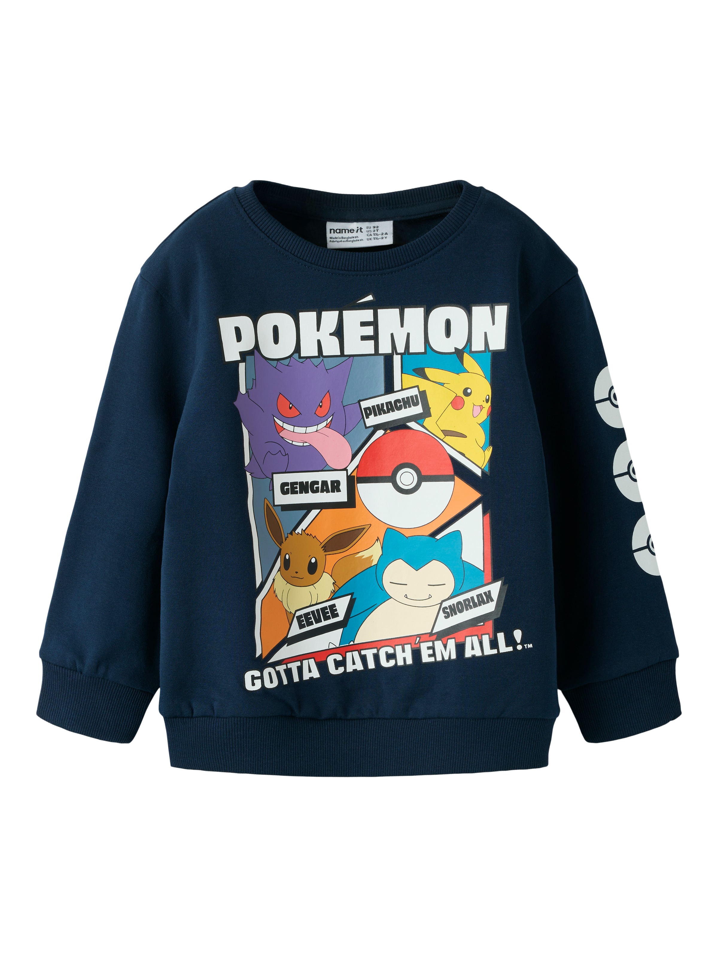 Name It Sweatshirt »NMMSIBO POKEMON NREG SWEAT BRU NOOS BFU«, Baumwollmischung, regular fit, mit Pokemon Druck
