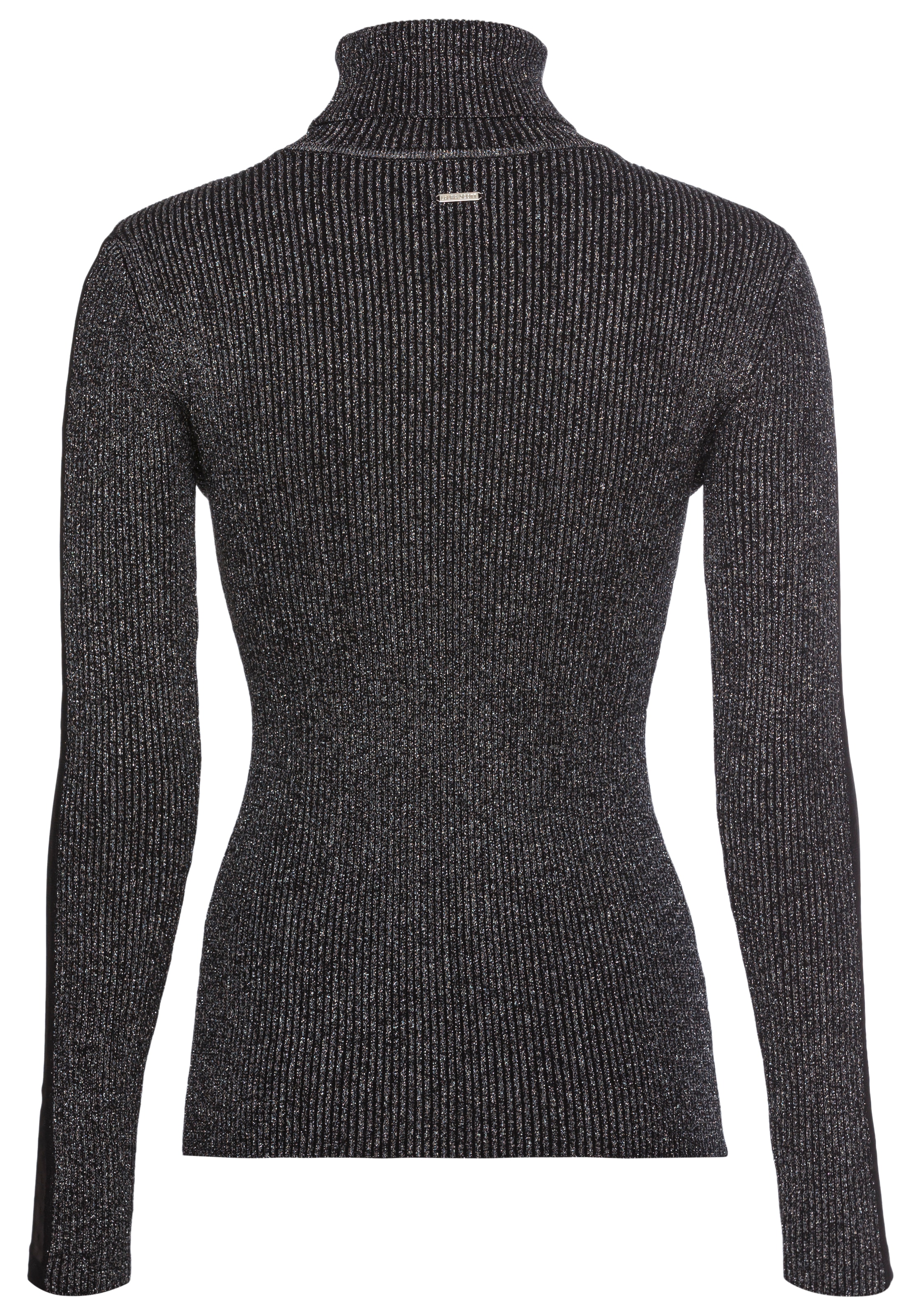 Laura Scott Rollkragenpullover, mit Mesheinsatz am Ärmel