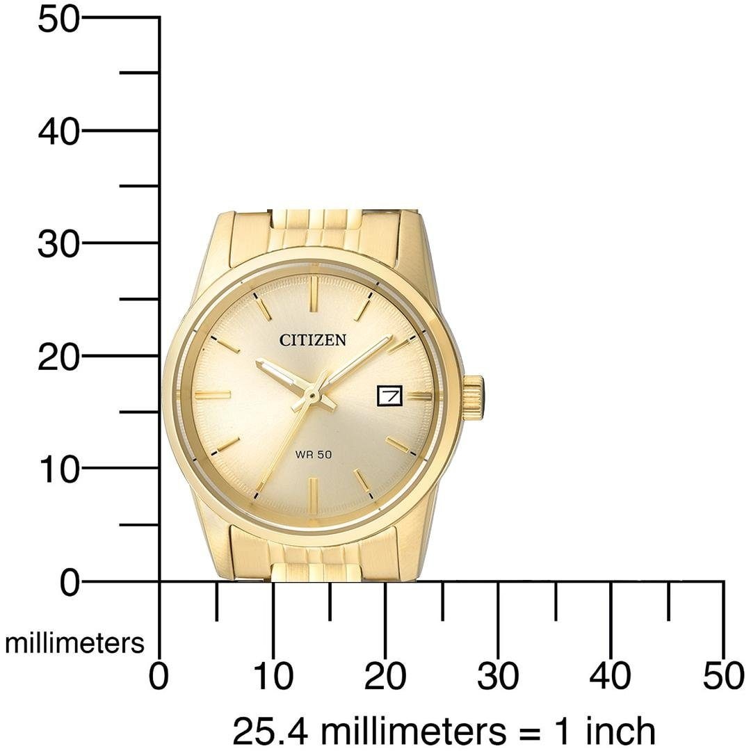 Citizen Quarzuhr, Armbanduhr, Damenuhr, Edelstahlarmband, Datum