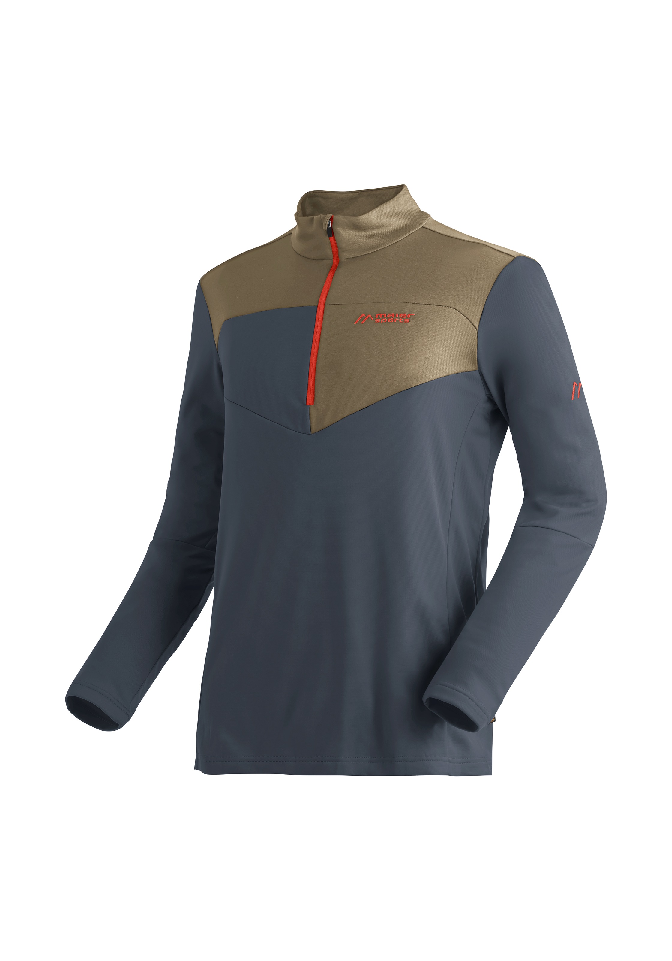 Image of Maier Sports Rollkragenpullover "Felian" Herren Midlayer, pflegeleichtes Half-Zip Fleece, Regular Fit