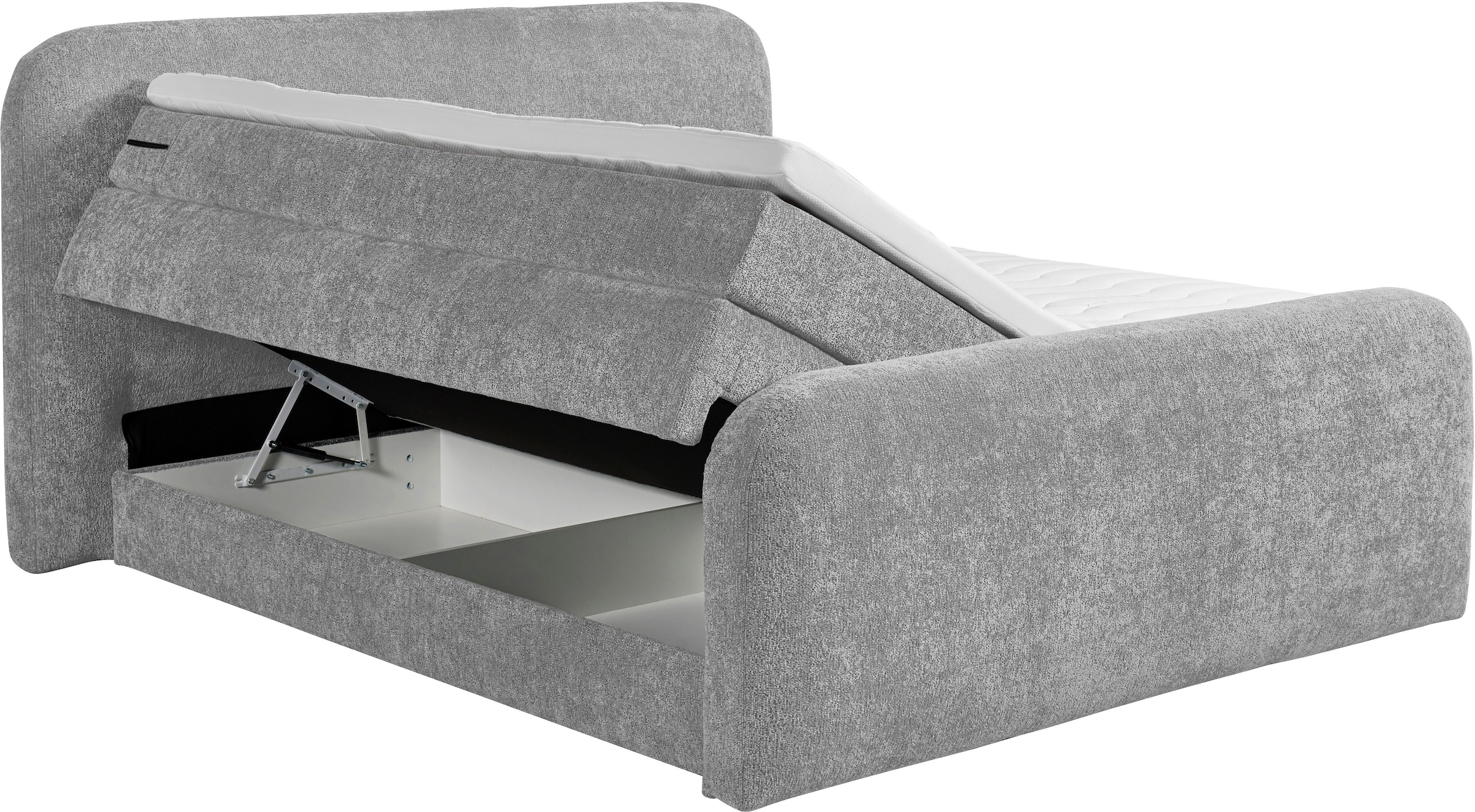 ED EXCITING DESIGN Lit boxspring »AROSA in der Breite 180x200cm« incl. surmatelas 6 cm, matelas duo H3/H4, coffre de lit caché