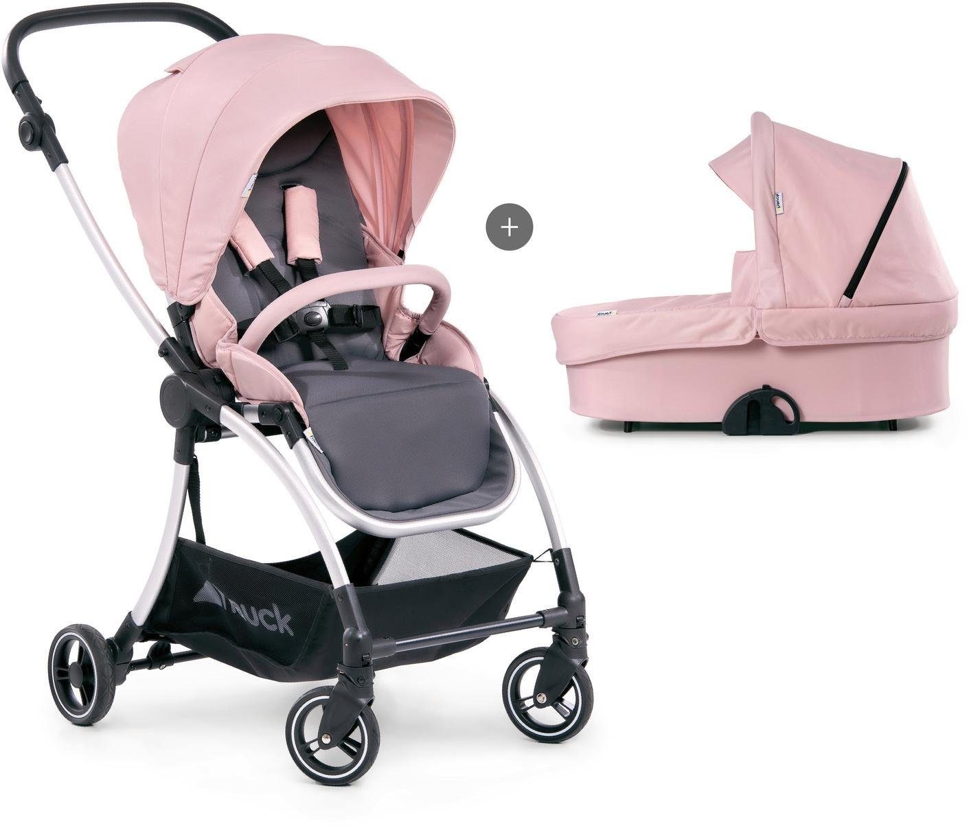 Image of Hauck Kombi-Kinderwagen »Eagle 4S Duoset, pink/grey«, mit Babywanne, Fusssack & Moskitonetz bei Ackermann Versand Schweiz