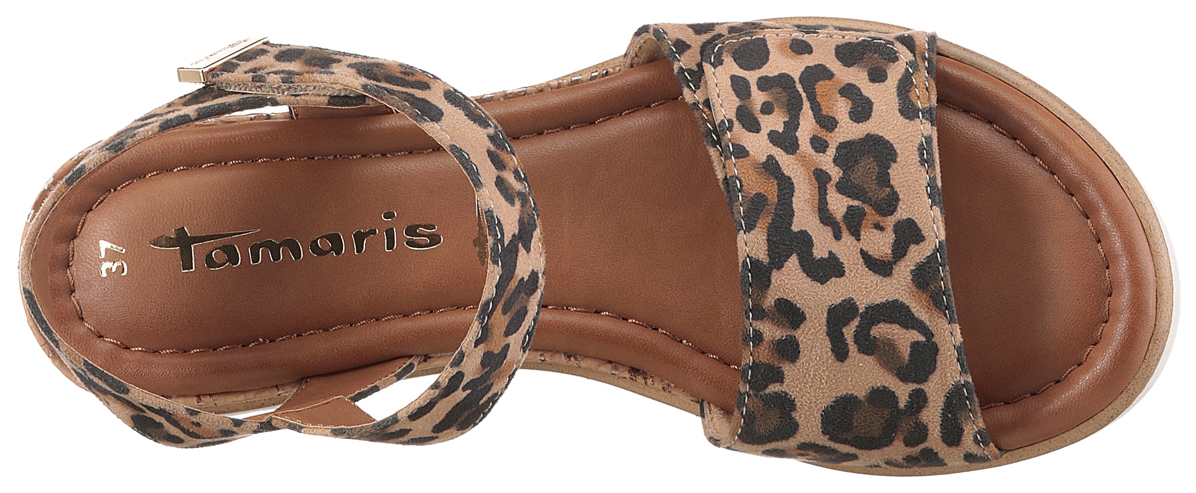 Tamaris Sandales compensées  , Riemchensandale, Sommerschuh in veganer Verarbeitung