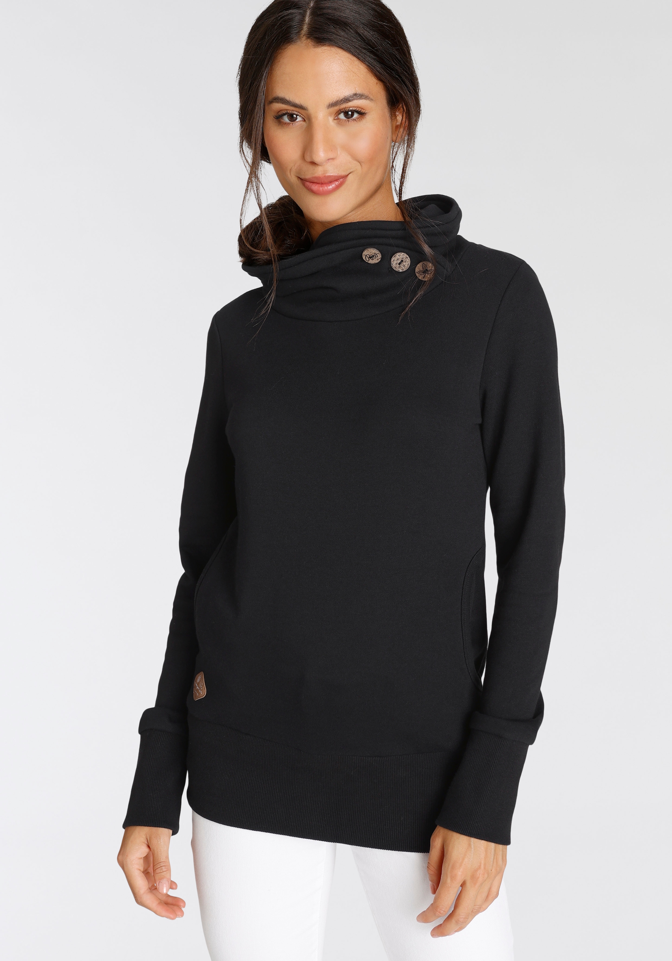 Ragwear Sweatshirt »ANGELLIKA O«, mit asymmetrischem Schalkragen