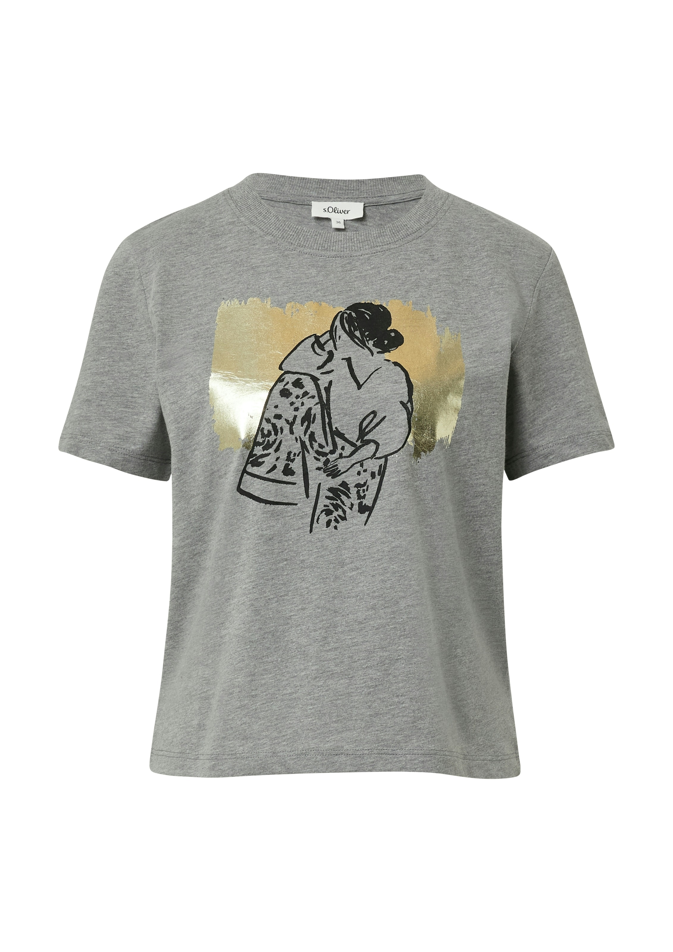 s.Oliver T-shirt avec imprimé coureur