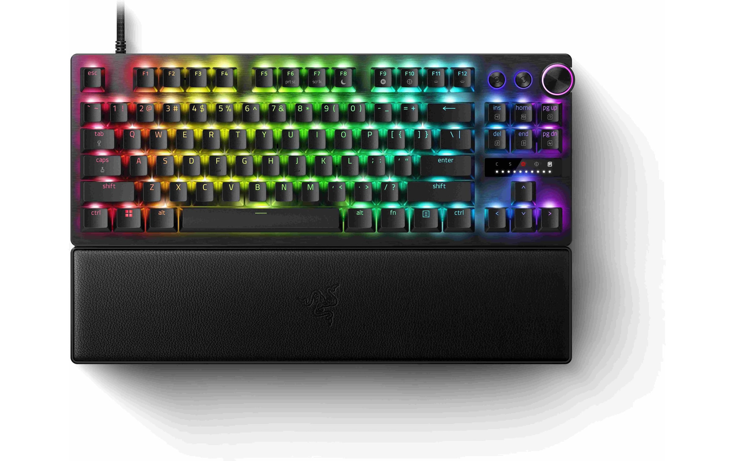 RAZER Gaming-Tastatur »Huntsman V3 Pro Tenkeyless DE Layout«, (Handgelenkauflage-Multimedia-Tasten)