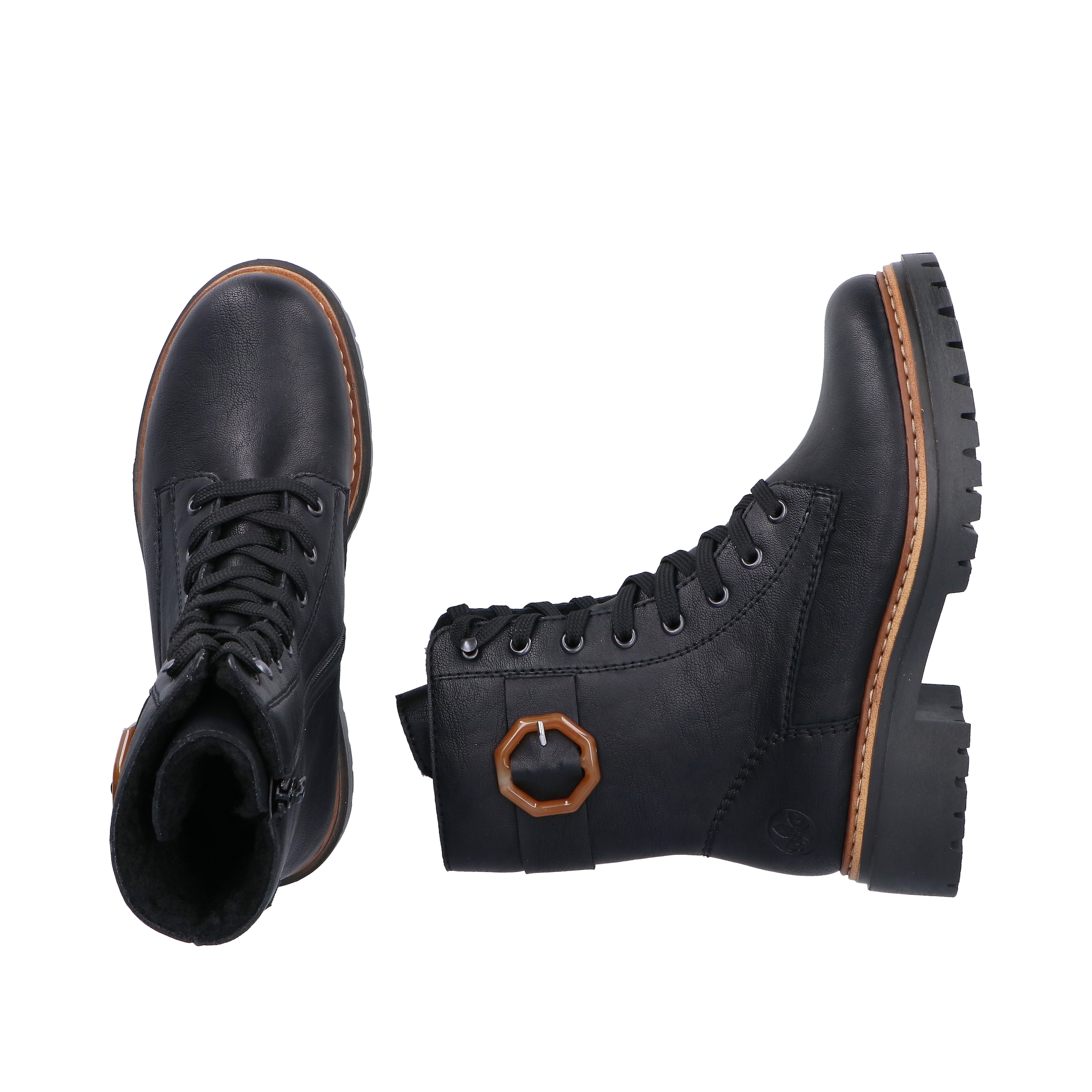 Rieker Winterstiefelette  Schnürboots, Schnürstiefelette, Profilsohle, mit Innenreissverschluss