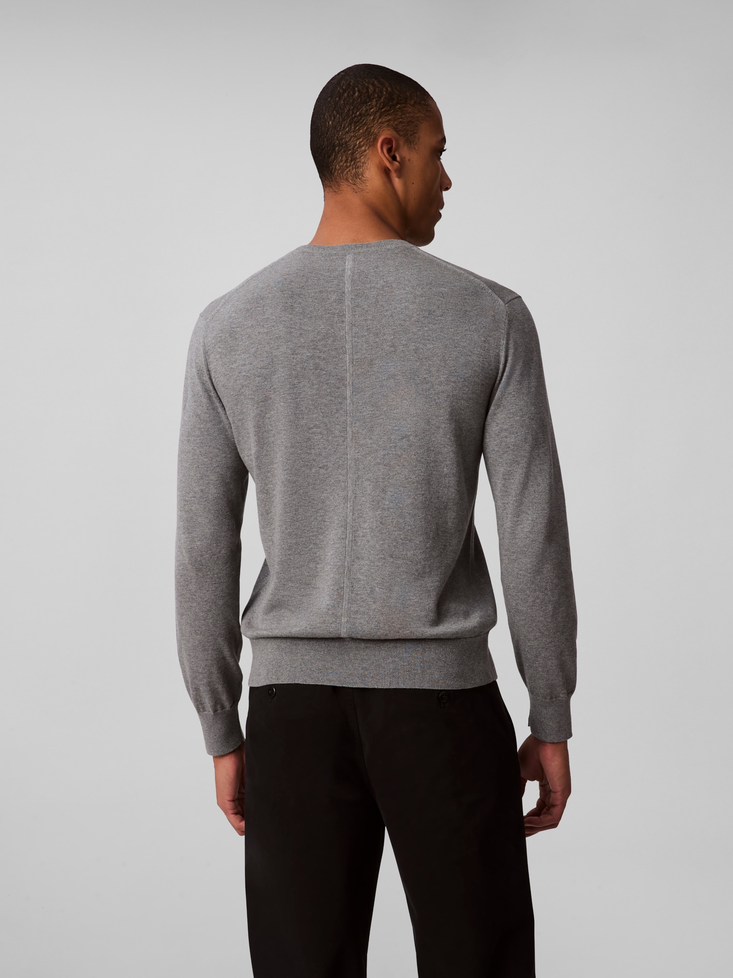 Calvin Klein Strickpullover »LS SUPIMA COTTON CREW 14GG«, Mit Rundhalsausschnitt