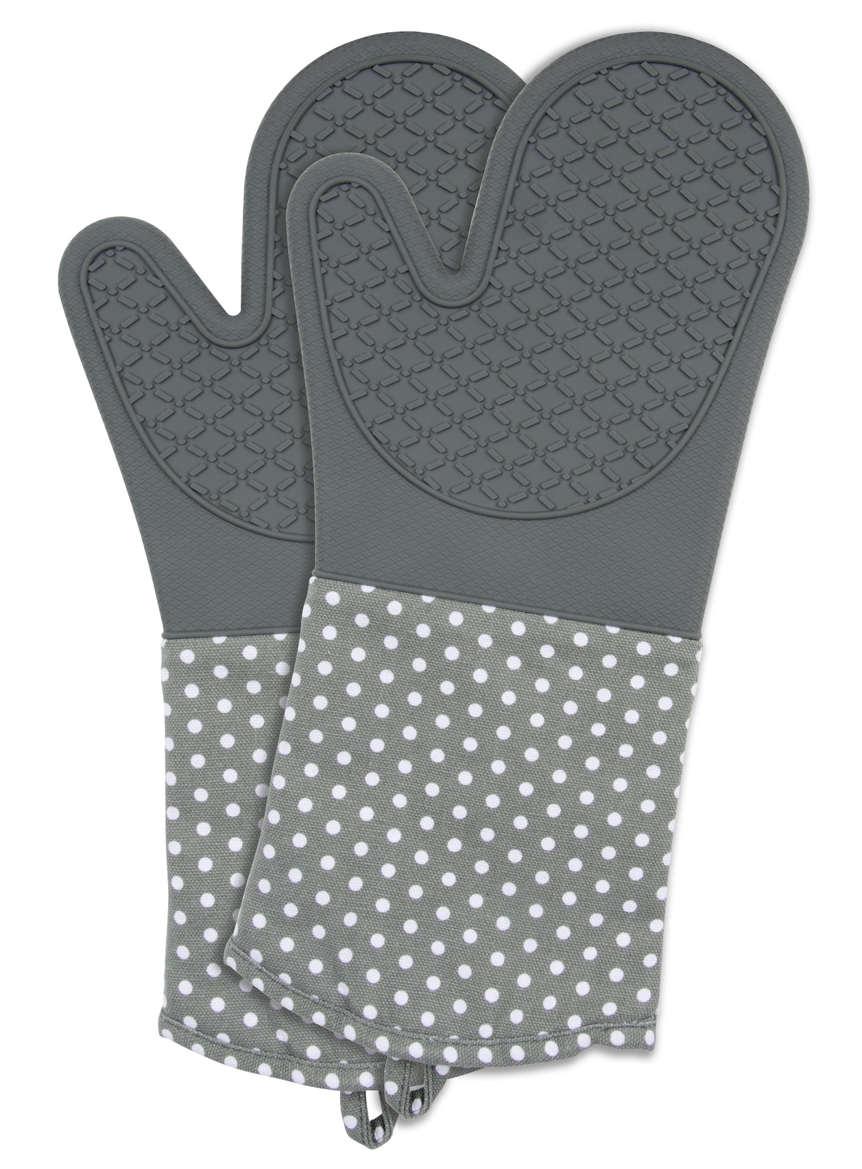 WENKO Topfhandschuhe »Modell Silikon«, (Set, 2 tlg.), Ofen- und Grillhandschuhe, Hitzeschutz, Baumwollinnenseite, 1 Paar
