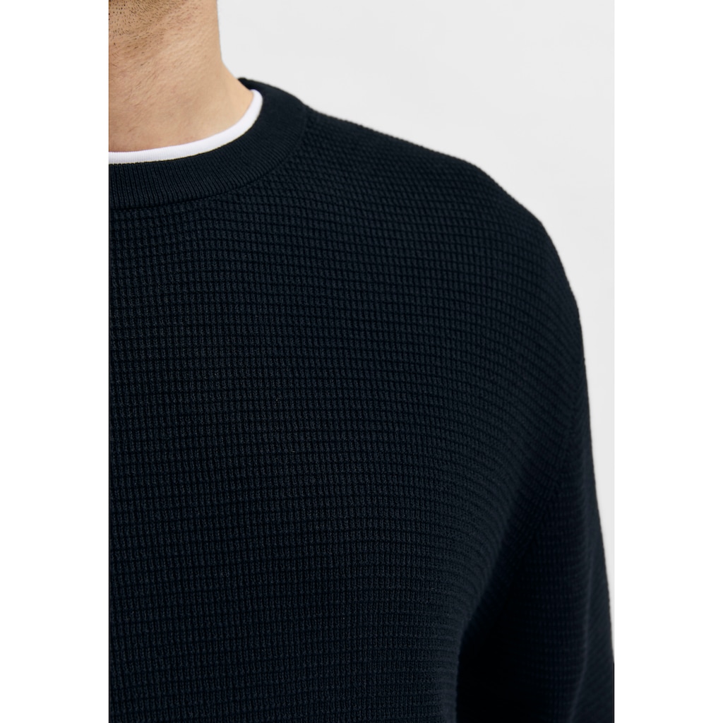 SELECTED HOMME Rundhalspullover »ROCKS KNIT CREW NECK«