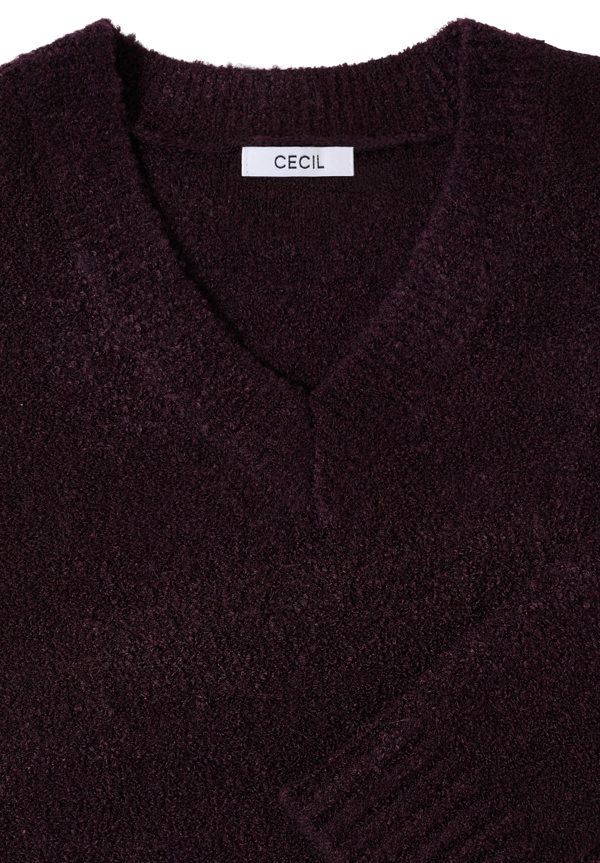 Cecil Strickpullover Bouclé V-Neck