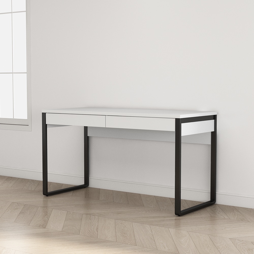 GOODproduct Bureau »Moid, Computertisch im modernen Design,« Breite 120/140/160 cm, mit Metallbeinen & Schublade