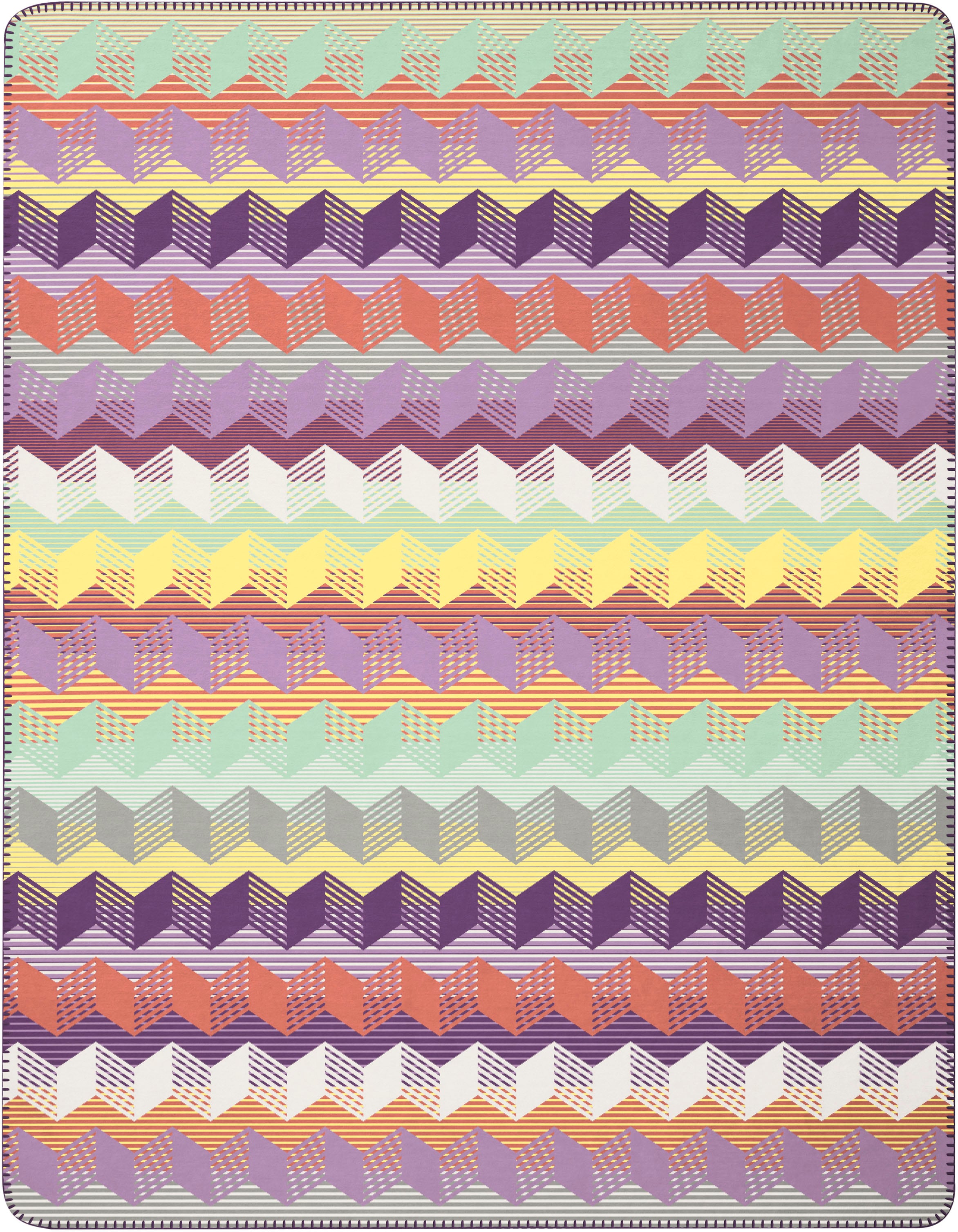 Biederlack Wohndecke »Illusion mit geometrischem Streifendesign jetzt Streifendesign«, geometrischem mit kaufen