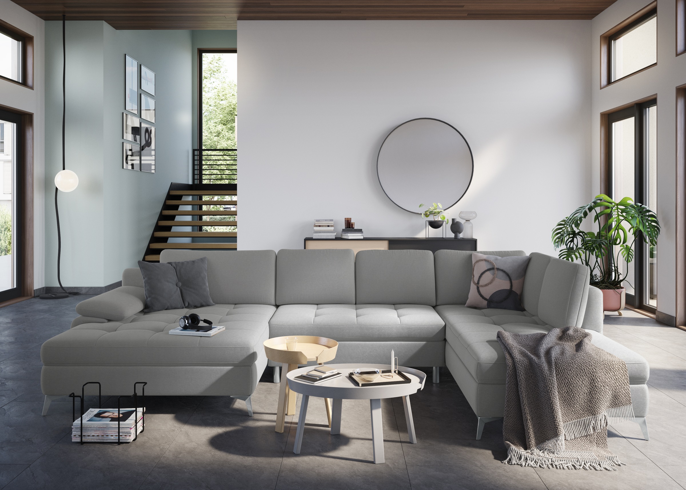 Image of sit&more Wohnlandschaft "Latigo U-Form" mit Mega-Recamiere, wahlweise mit Bettfunktion und Bettkasten