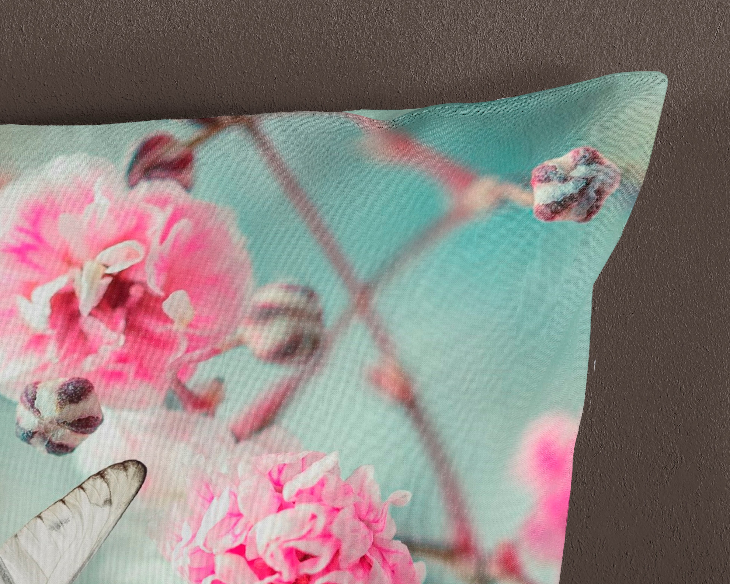 good morning Wendebettwäsche »Adel«, 100% Baumwolle, 135x200, Reissverschluss, Wendeoptik, Blumen, Minz Grün