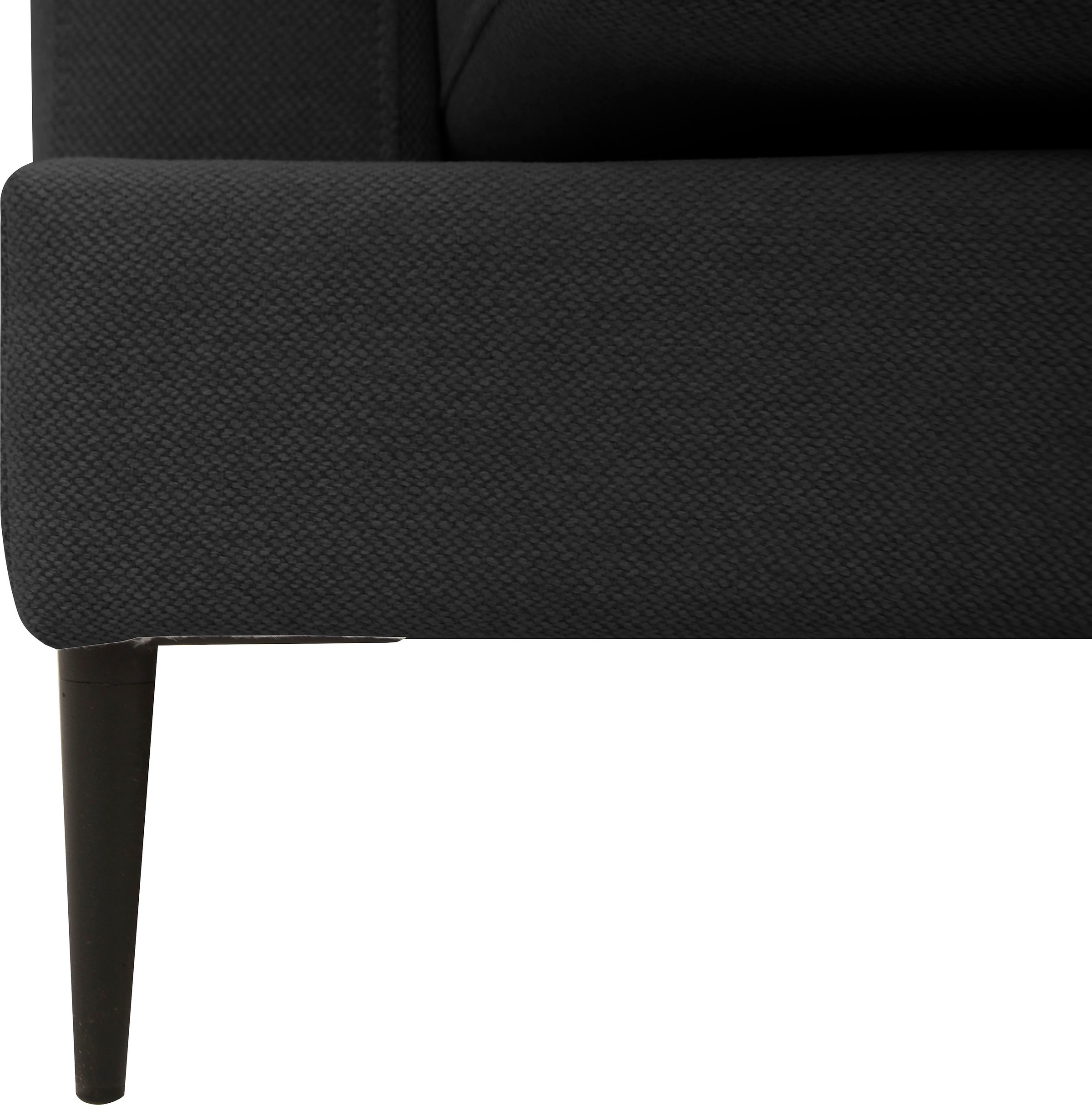 Leonique 3-Sitzer »Cozy elegantes Designsofa, Masse B/T/H: 211/97/80 cm«, mit losen Kissen und Metallbeinen