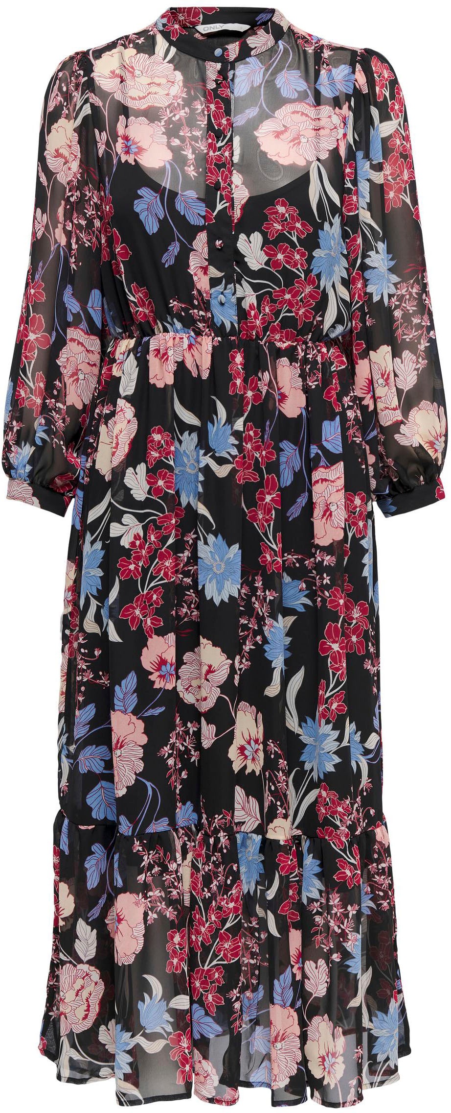 Image of Only Druckkleid »ONLHANNA 7/8 MIDI DRESS«, mit Volant bei Ackermann Versand Schweiz