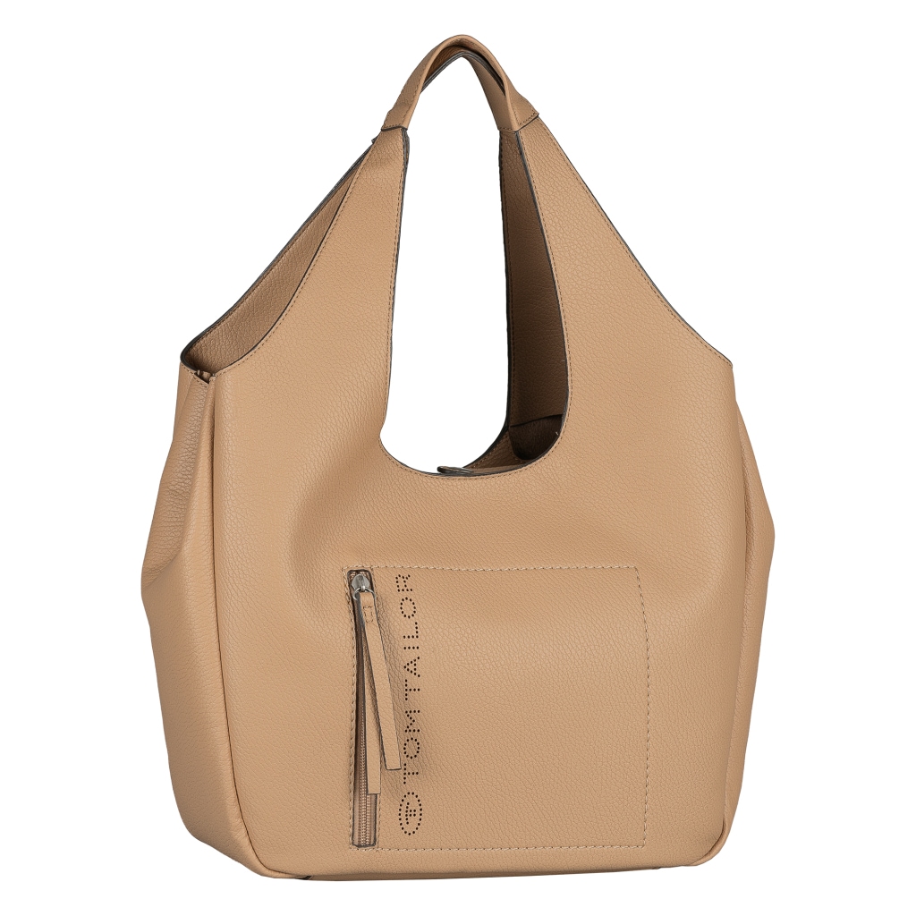 TOM TAILOR Shopper »Analisa« Formes nettes et motif de trous logo pour un look moderne avec caractère