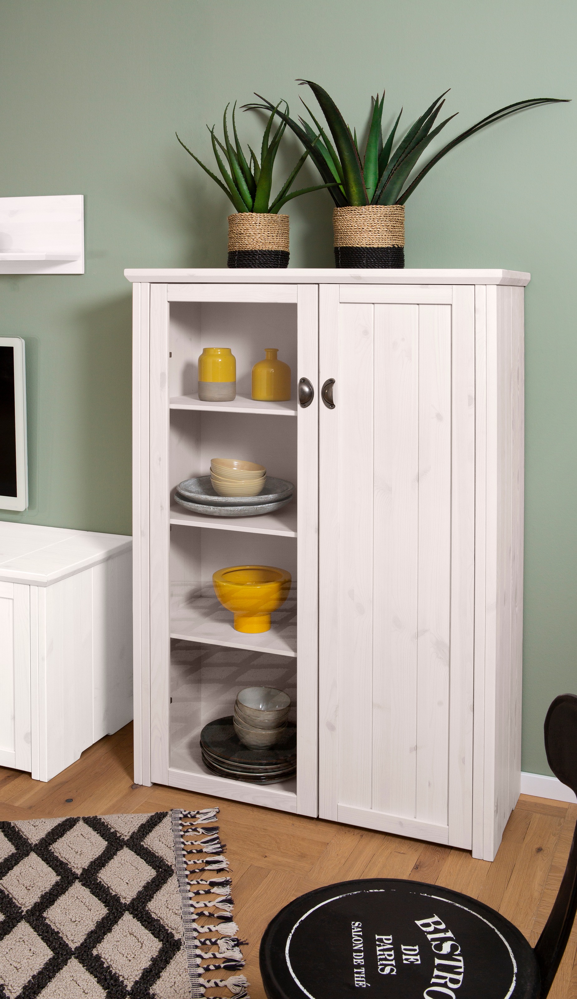 Image of Home affaire Vitrine »Hoyer«, aus Kiefer massiv, Höhe 150 cm bei Ackermann Versand Schweiz