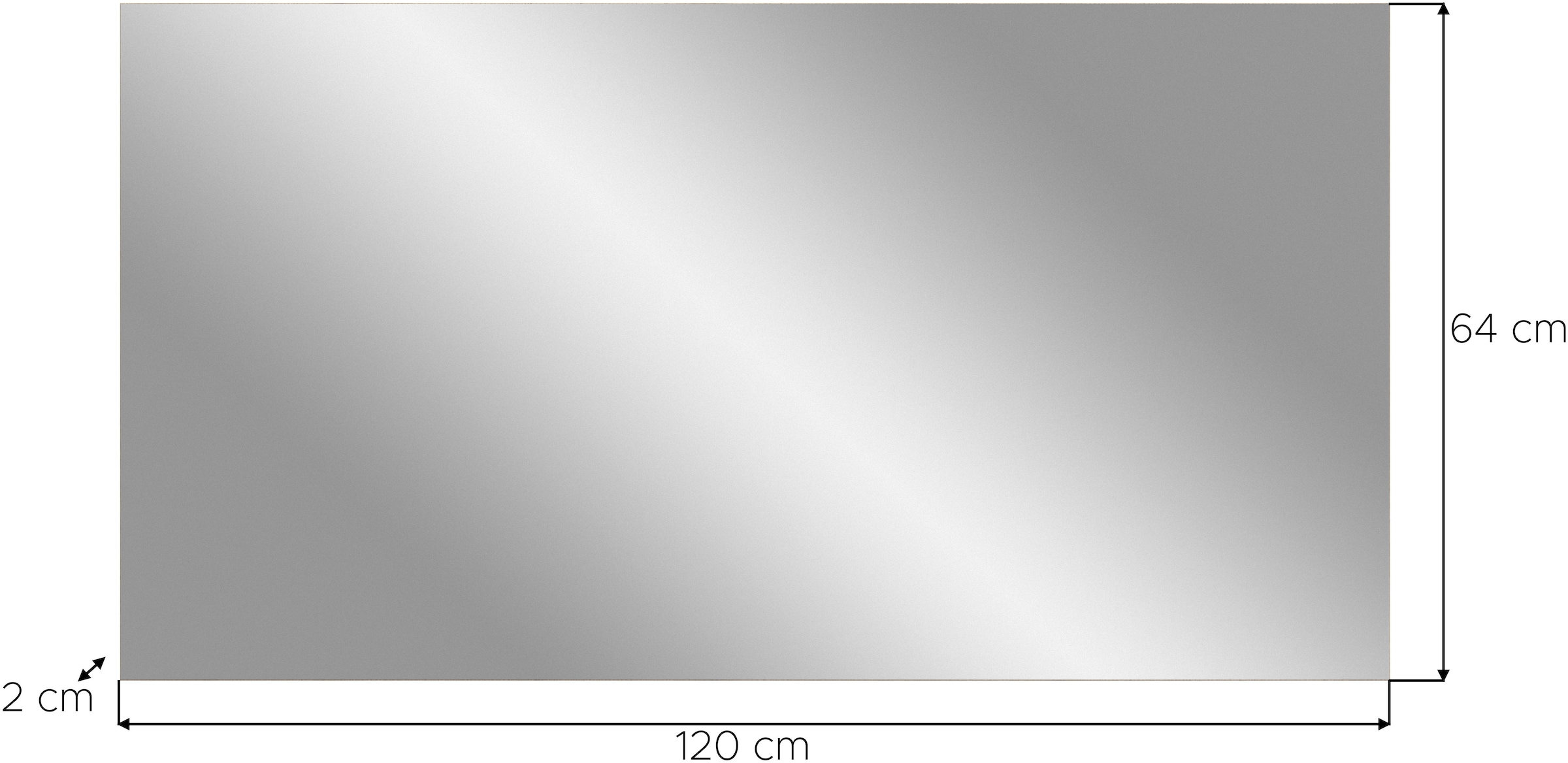 INOSIGN Wandspiegel Oran, Spiegel, Evoke Oak, grosse Spiegelfläche, rahmenlos