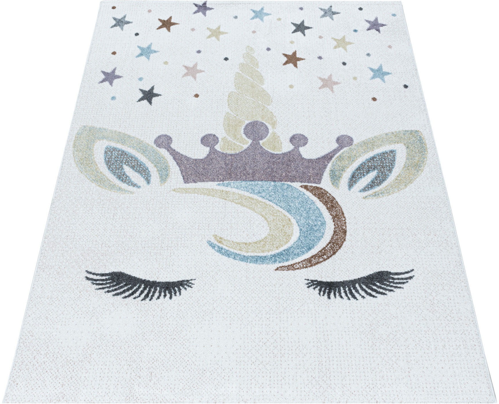Image of Ayyildiz Teppiche Kinderteppich »LUCKY 3613«, rechteckig, 11 mm Höhe, Kinder Einhorn Motivteppich bei Ackermann Versand Schweiz