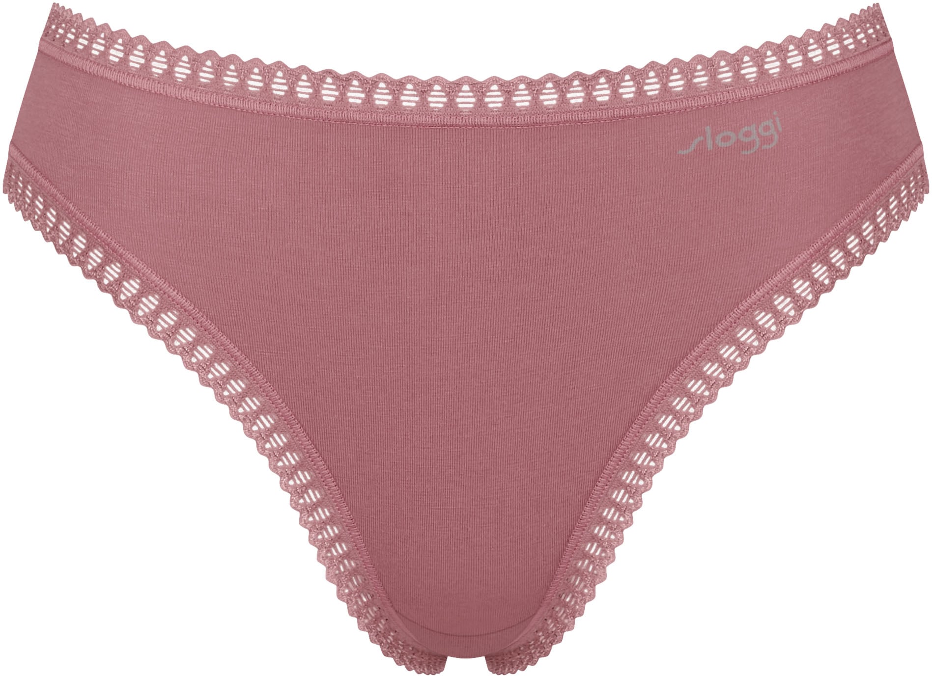 sloggi Slip »GO Crush«, (3er Pack), hoher Beinausschnitt, Spitze, feminin, weich, elastisch, Baumwollmix