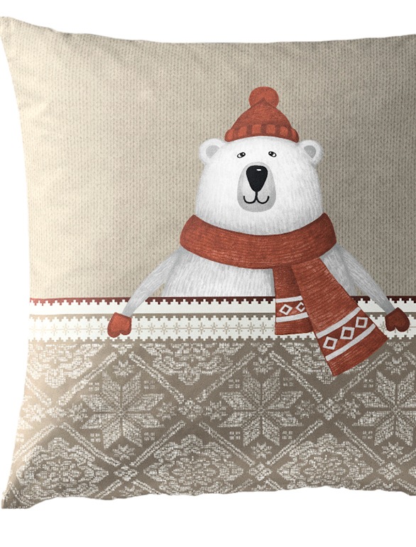 BIERBAUM Bettwäsche »Eisbären in Gr. 135x200 oder 155x220 cm, ideal für Weihnachten«, Biber kuschelig warm im Winter, Weihnachtsbettwäsche, Winter