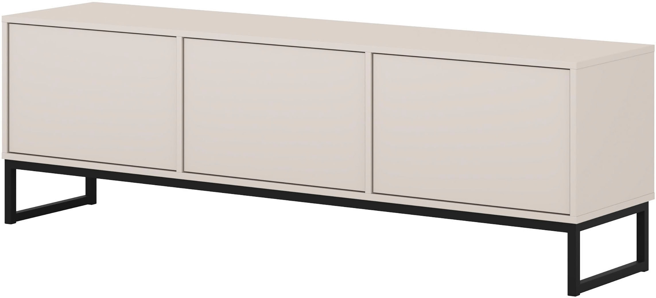 GOODproduct Lowboard »Loft, Breite 157 cm, TV-Board 3 Klappen, Metallkufen« TV-Kommode mit viel Stauraum, push-to-open-Funktion