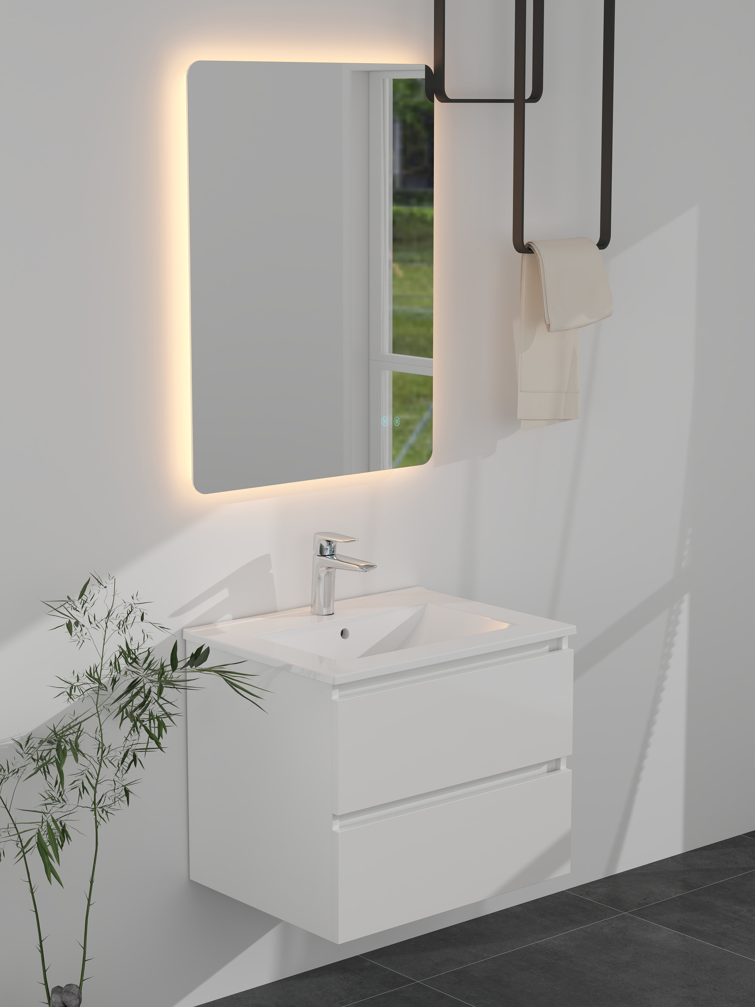 welltime Badmöbel-Set »Toledo in verschiedenen Breiten erhältlich« Komplett-Set, 
