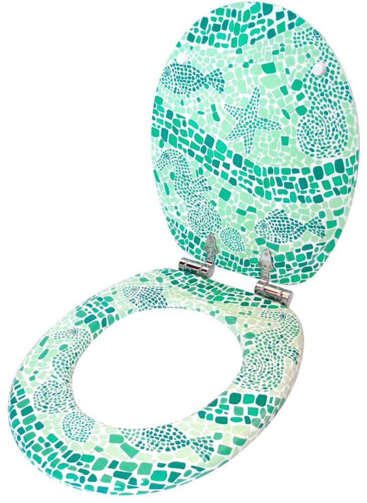 Sanilo WC-Sitz »Mosaic World Green« mit Absenkautomatik