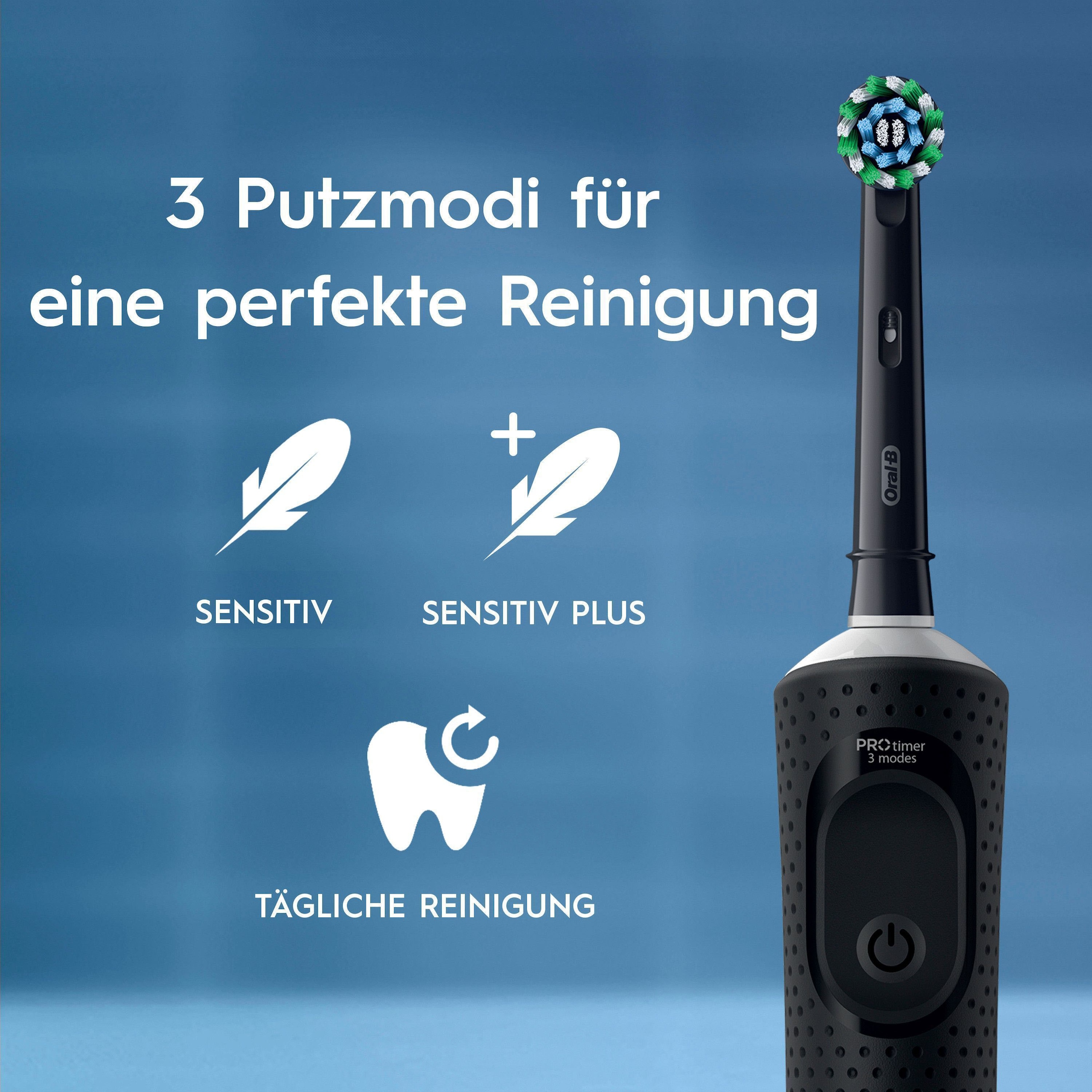 Oral-B Brosse à dents électrique »Oral-B Pro Vitality« 1 cuis Aufsteckbürsten 1 brosse à clipser