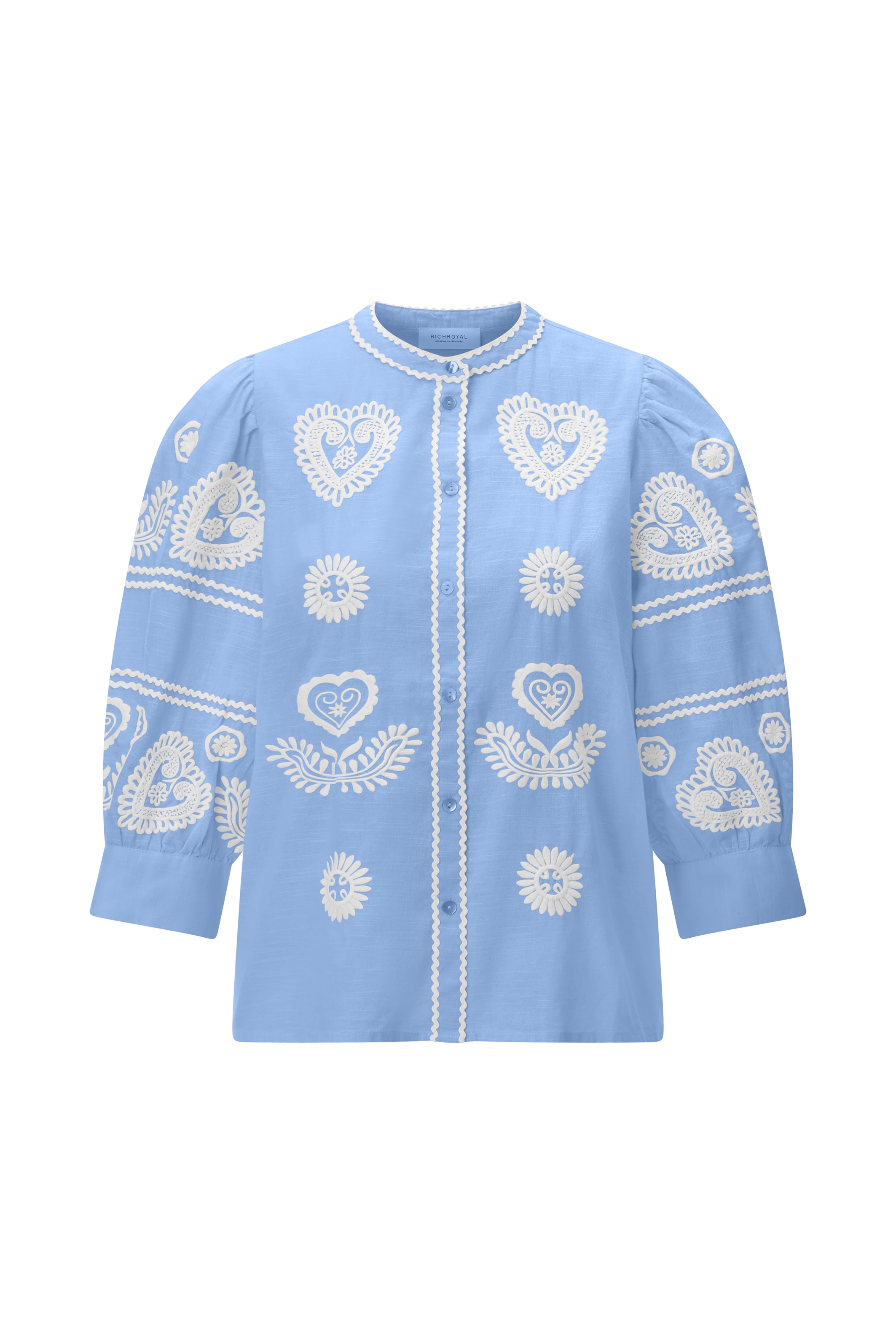 RICHROYAL Blouse classique Coupe régulière avec broderies