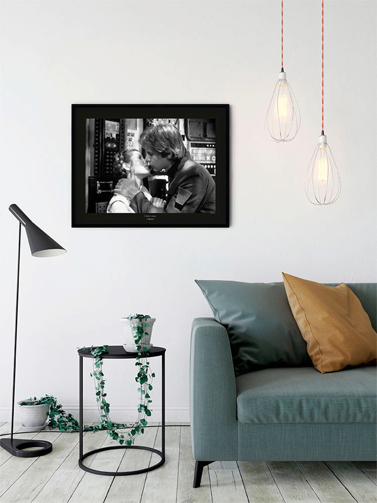 Komar Bild »Star Wars Classic Leia Han Kiss Quote«, Star Wars, (1 St.), Wandbild zur Dekoration im Kinderzimmer - ohne Rahmen