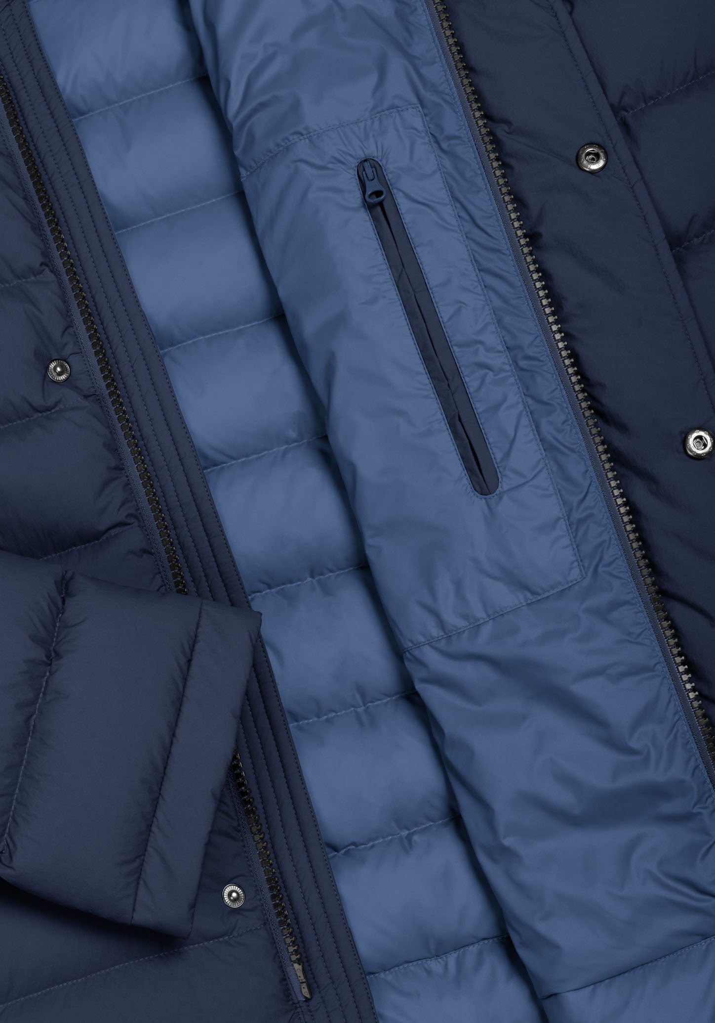 Colmar Doudoune sans capuche mit verdeckter Knopfleiste, Regular Fit, Stehkragen