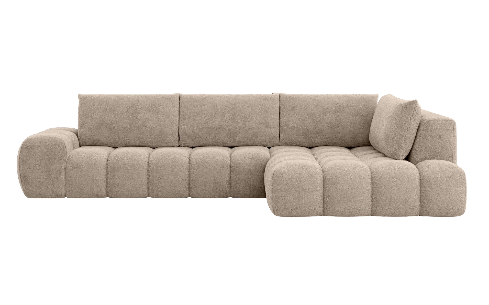 INOSIGN Ecksofa »AZITA klein, L-Form, elegant und bequem Designsofa«, lose Rückenkissen, traumhafte Steppung, Masse B/T/H: 296/176,5/89 cm