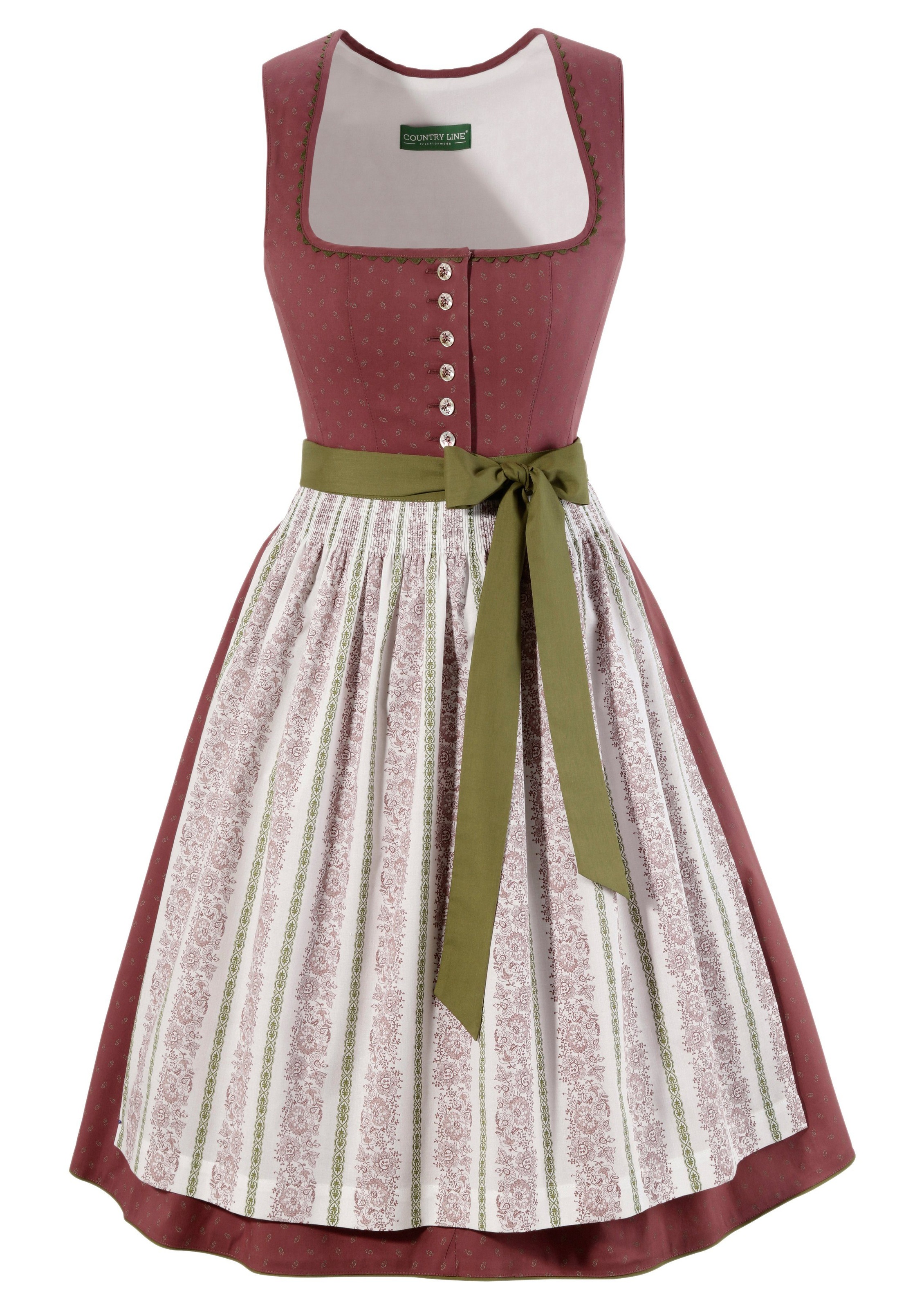 Dirndl midi mit Baumwollstretch