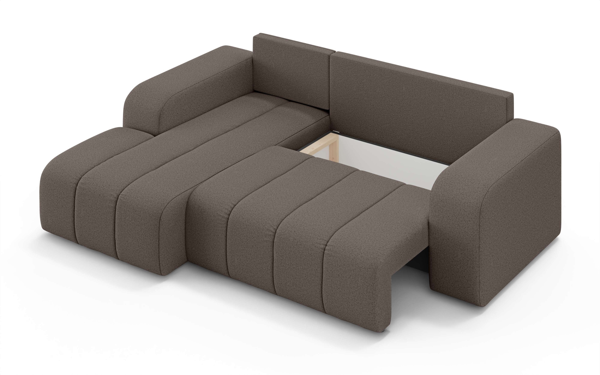 INOSIGN Ecksofa »CASSY L-Form, Schlafsofa mit Bettkasten, Masse B/T/H: 245/165/88 cm«, mit 2 Rückenkissen, Recamiere rechts oder links bestellbar