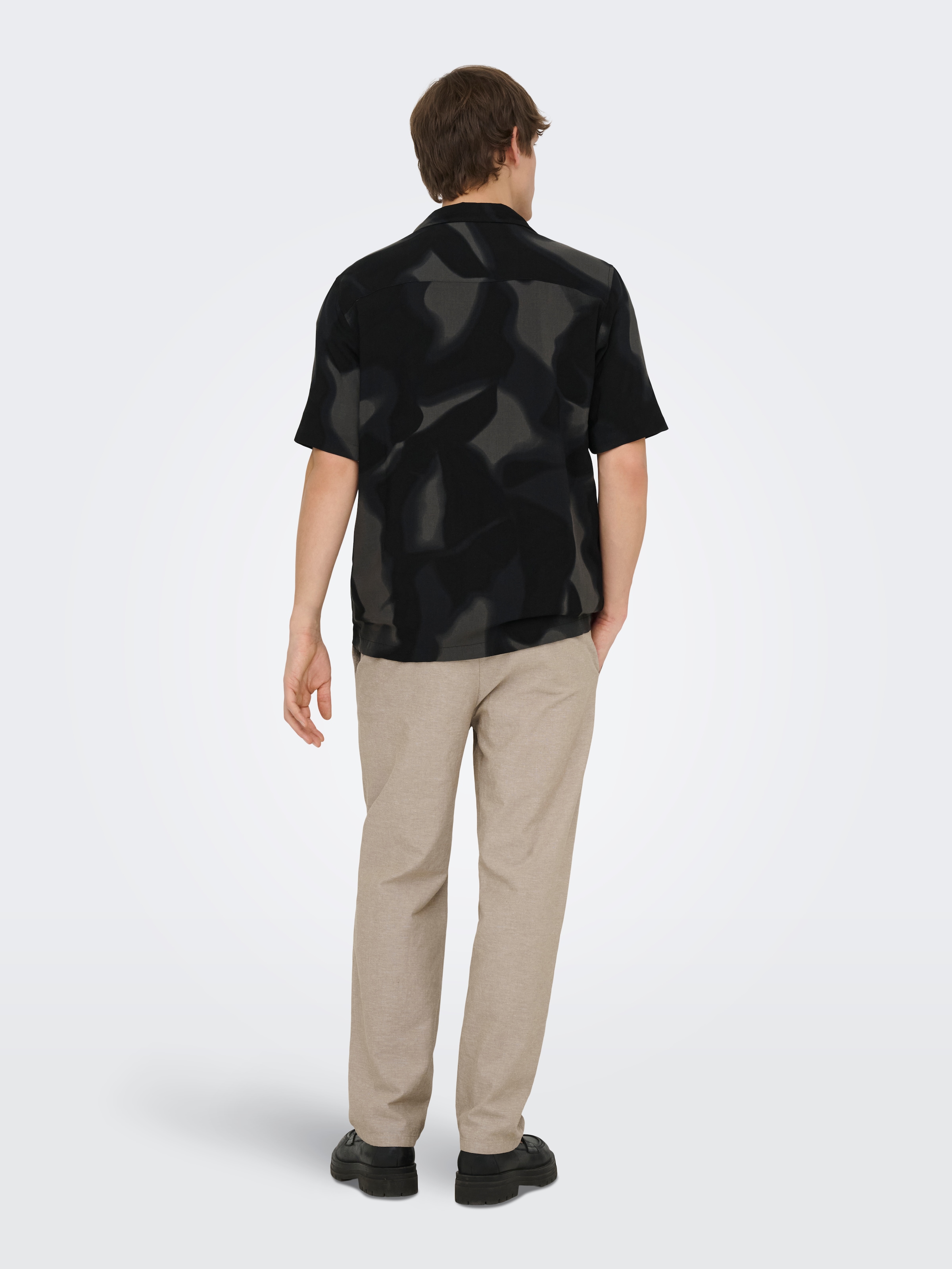 ONLY & SONS Pantalon à enfiler »ONSSINUS LOOSE 0007 COT LIN PANT NOOS«  Coton avec lin, coupe ample