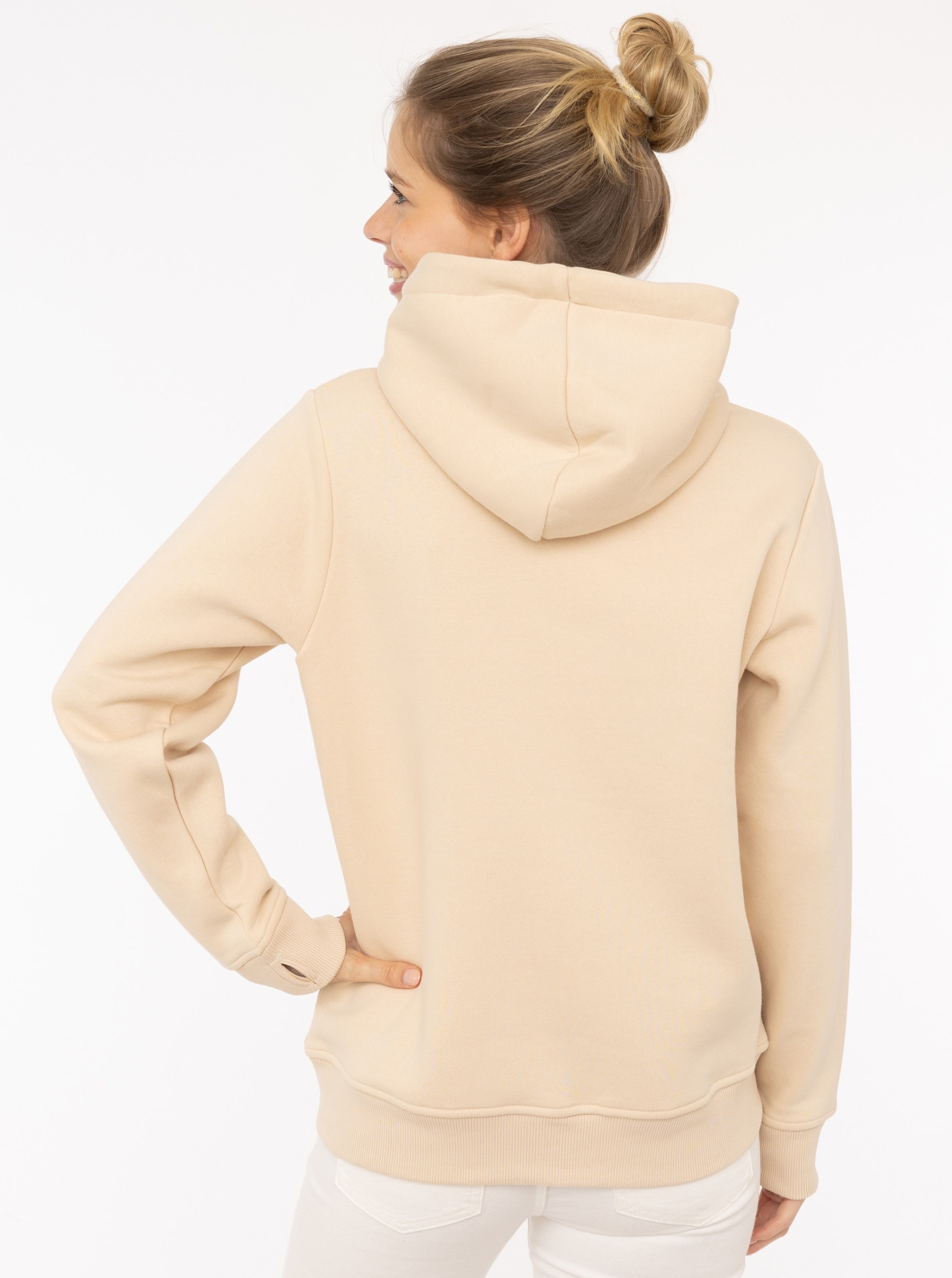 Zwillingsherz Hoodie »"Nelina"«, mit Leo Band und schlichter Stickerei "Stay Wild"