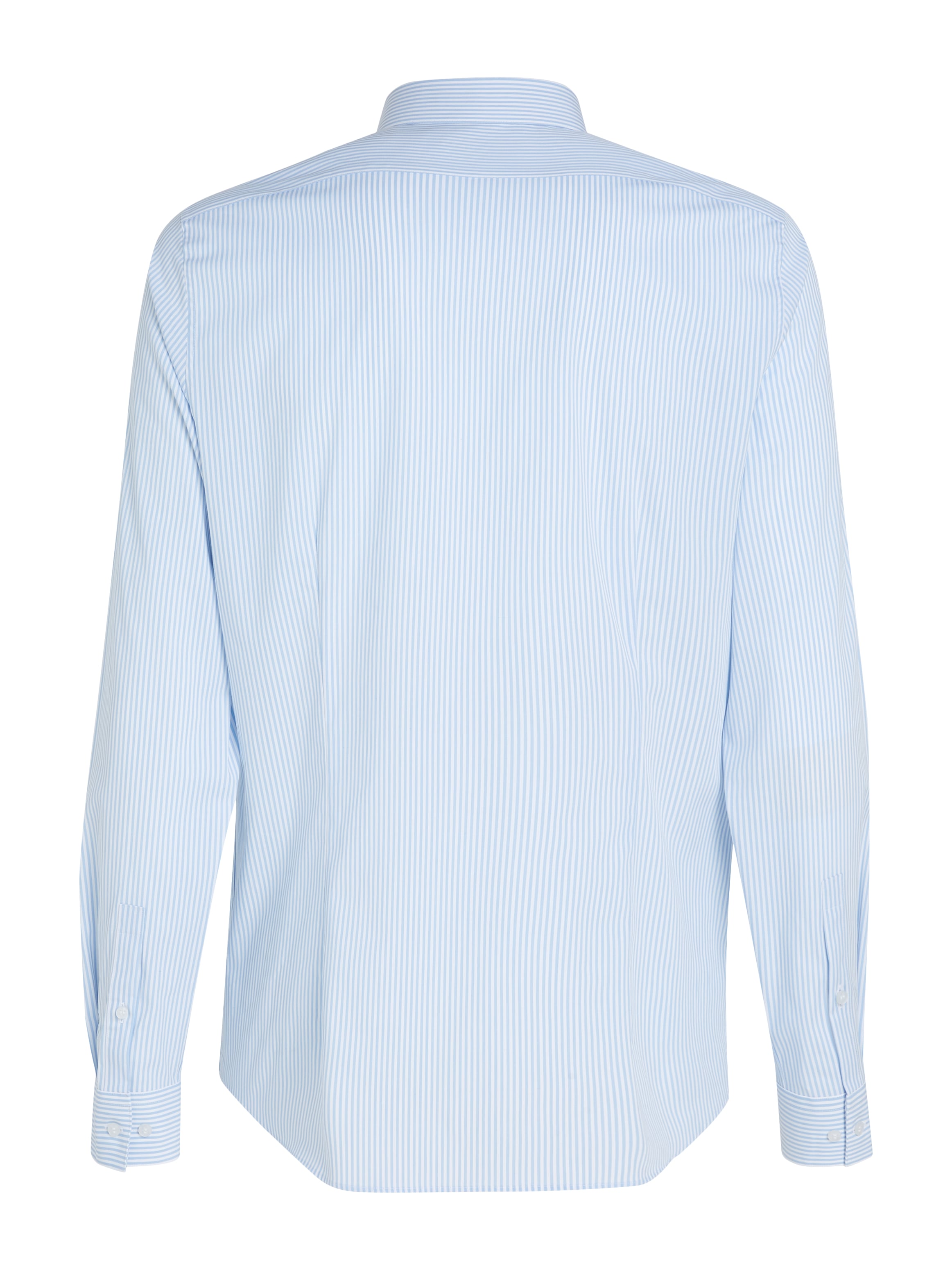 Calvin Klein Langarmhemd »POPLIN STRIPE SLIM SHIRT«, mit Logoprägung