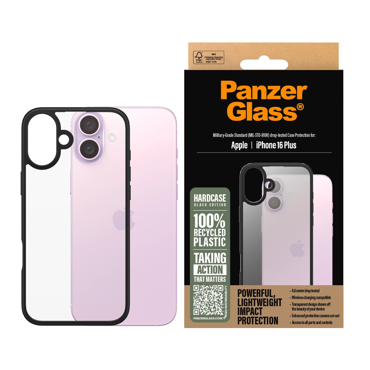 Image of CARE by PanzerGlass Handyhülle "HardCase für Apple iPhone 16 Plus" Backcover, Schutzhülle, Handyschutzhülle, Case, Schutzcase, stossfest