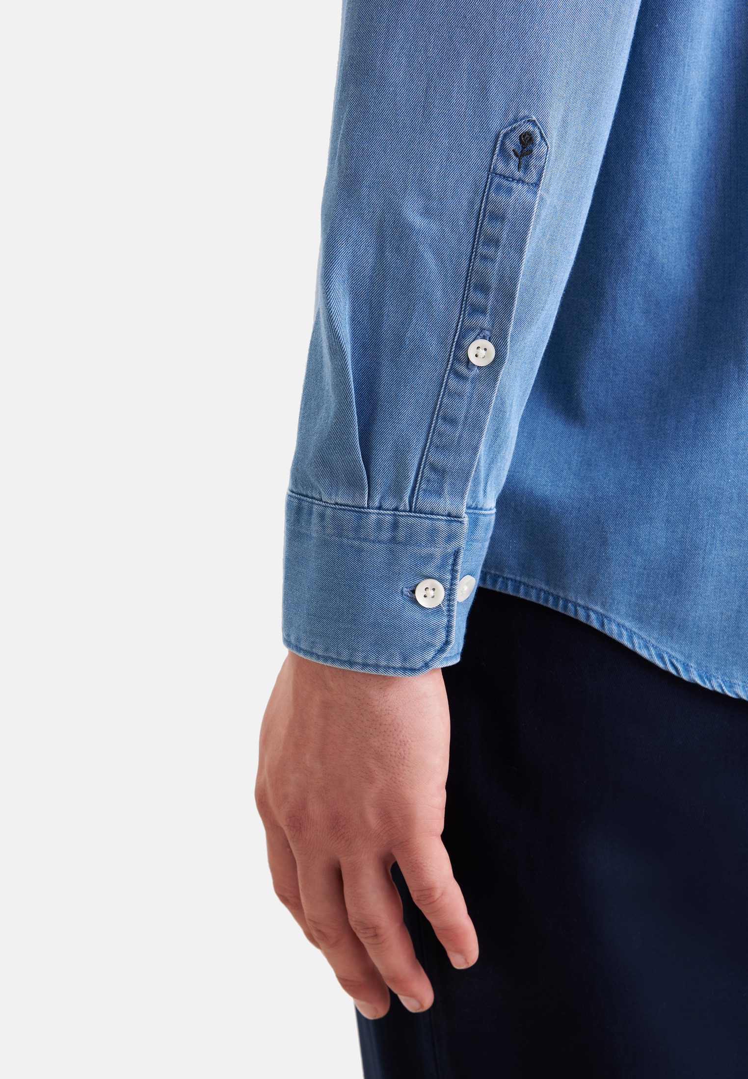 seidensticker Chemise en jean col Kent classique 1/1 en denim